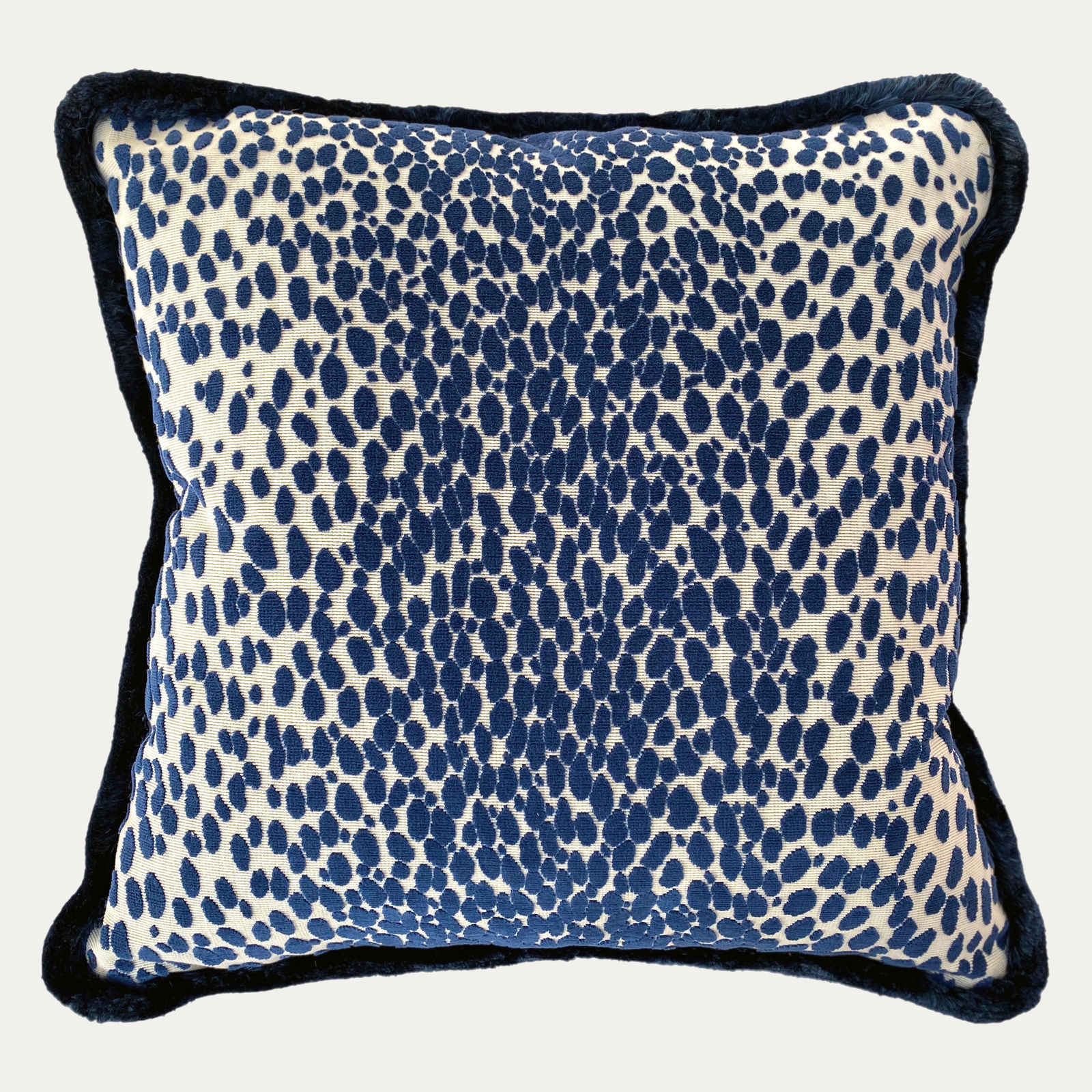 Schumacher Cheetah Ink Decorative Cushion handmade by Floren