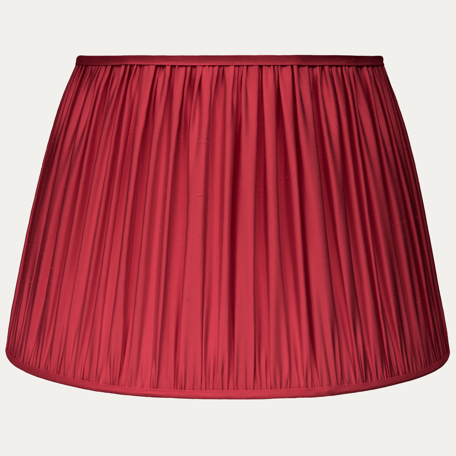 Douppion Cherry Silk Pembroke Lampshade