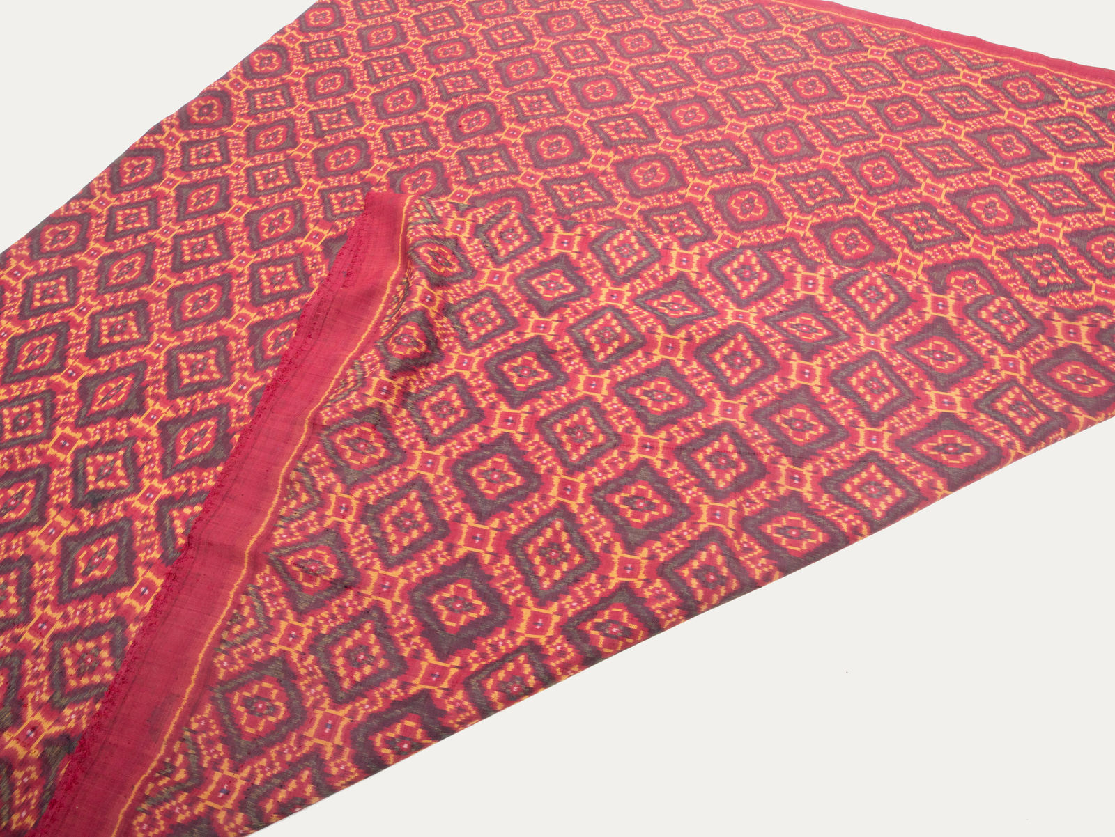 Vintage Indonesian Geometric Silk Textile