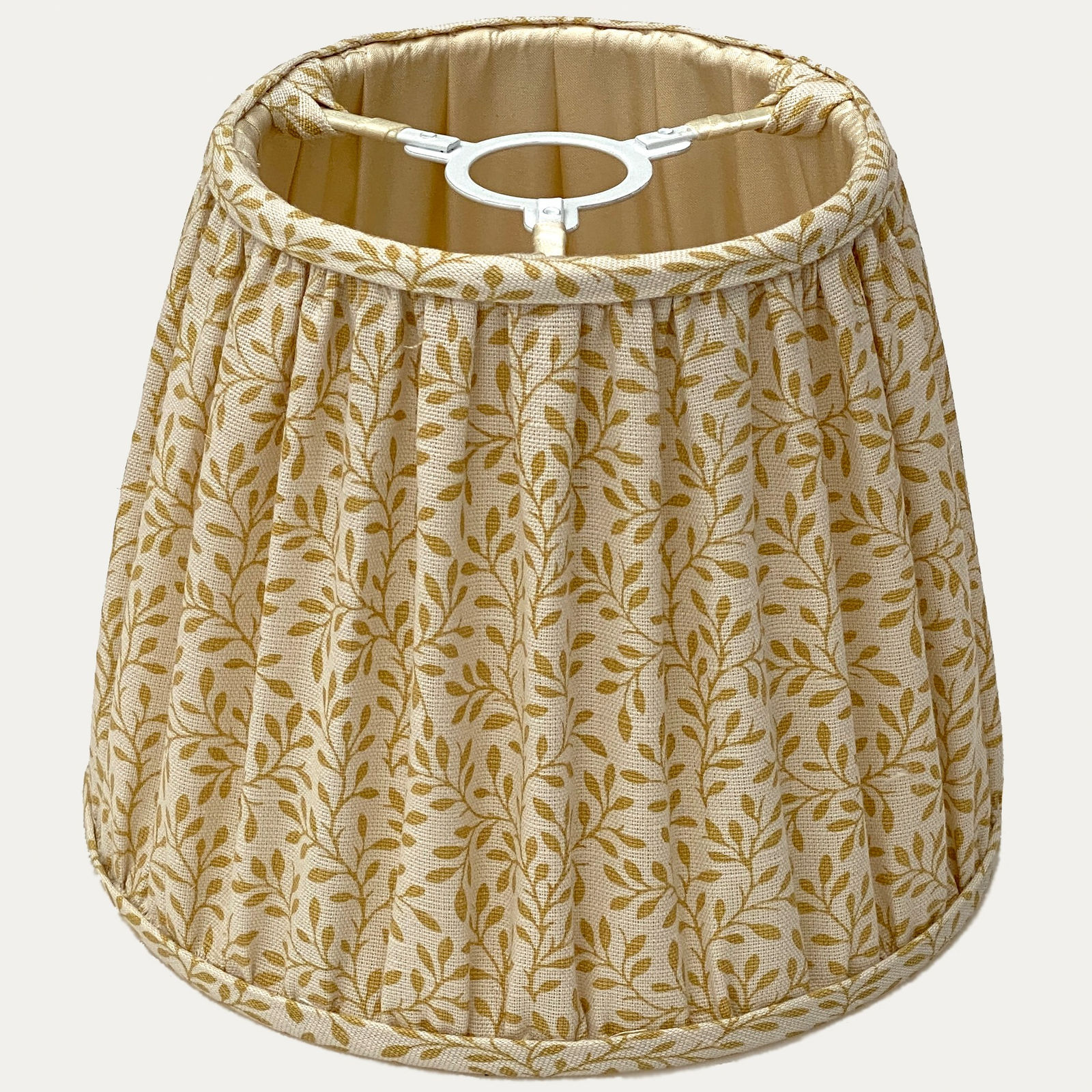 Chelsea Textiles Leaf Vine in Faded Yellow Lampshade for Reading Light