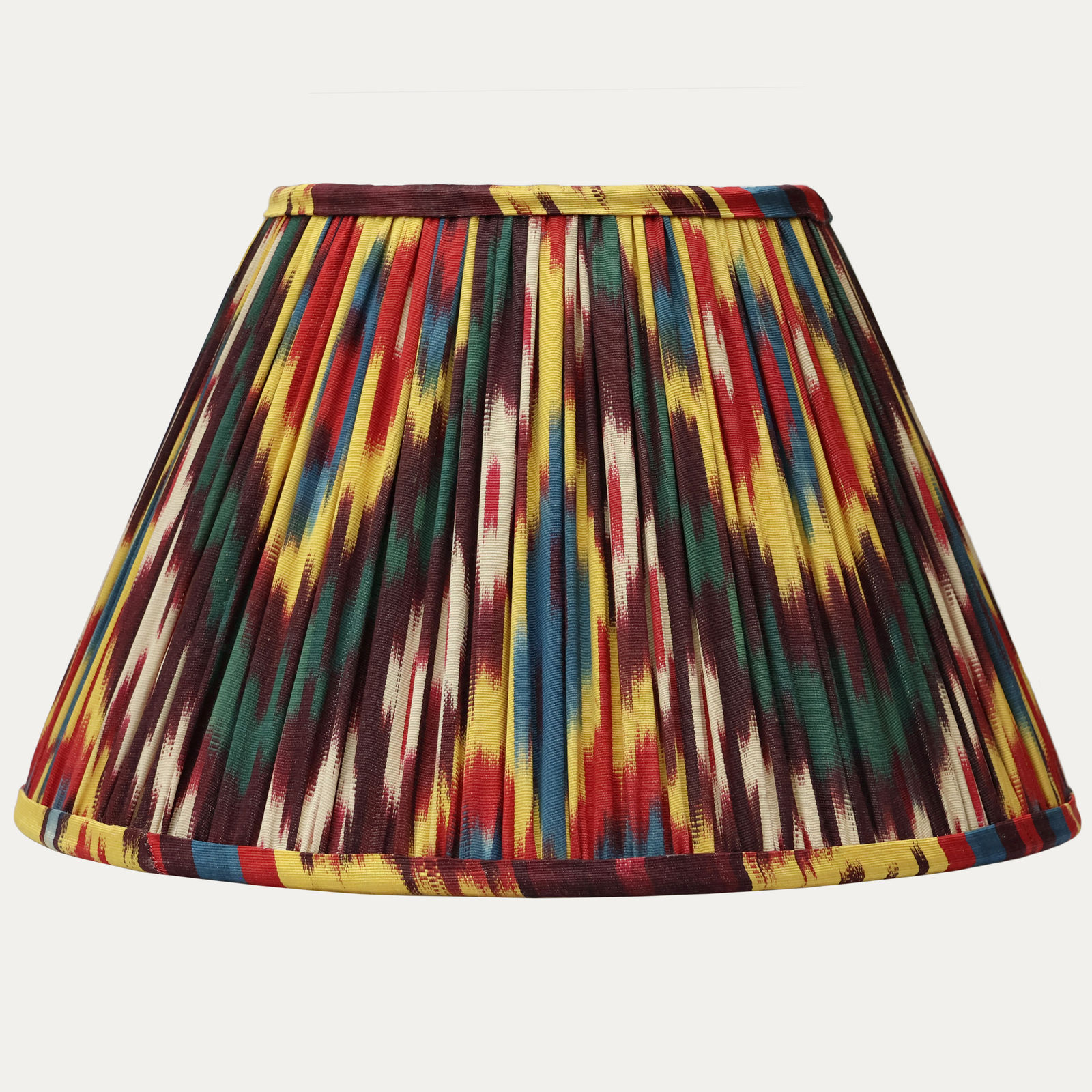 Striking Silk Cotton Ikat Handsewn Lampshade