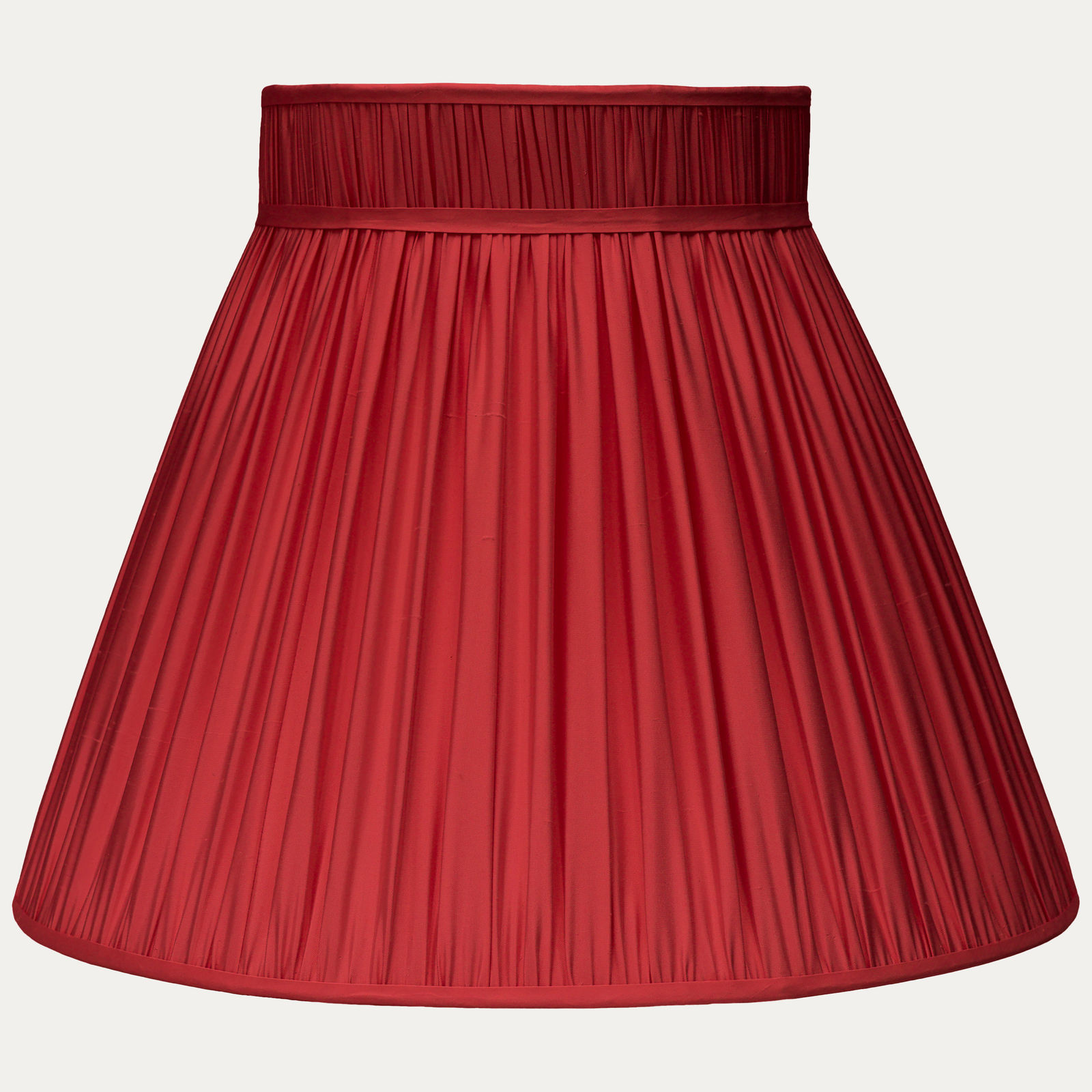 Douppion Ruby Silk Collar Top Lampshade