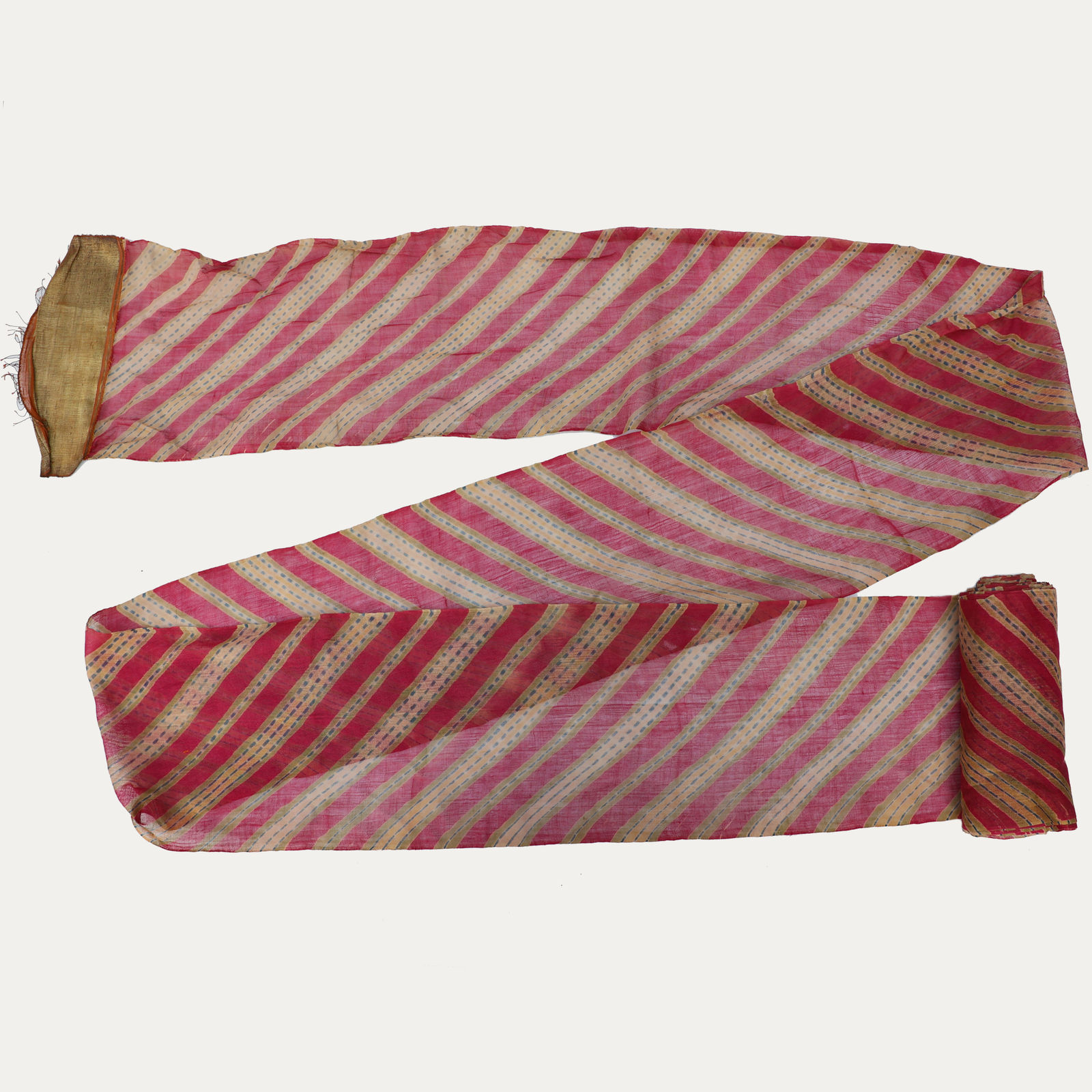 Vintage Rajasthan Leheriya Turban with Handmade Dyed Colours