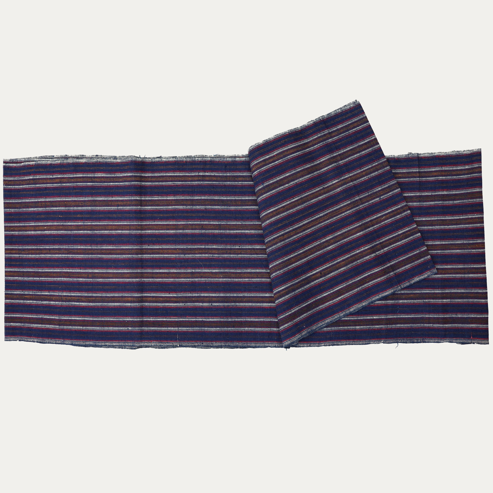 Vintage Turkish Striped Linen in Blue Red Yellow
