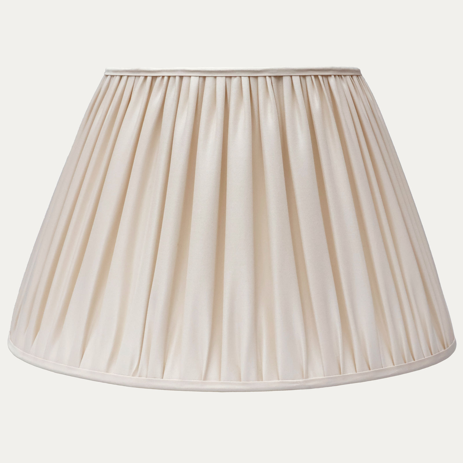 Faille Lugano Ivory SIlk Hand Sewn Gathered Lampshade