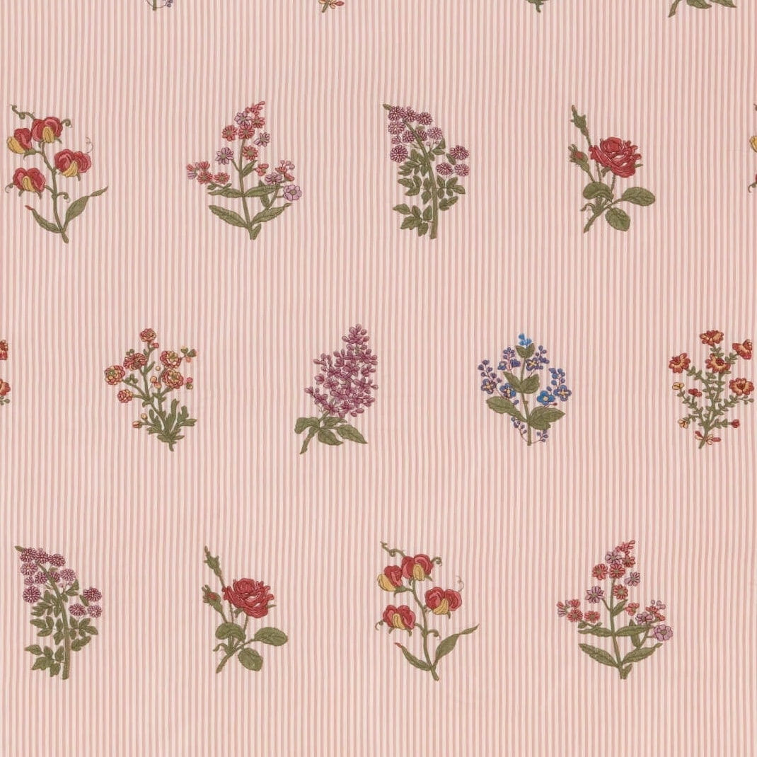 Herbier Broderie Vieux Rose