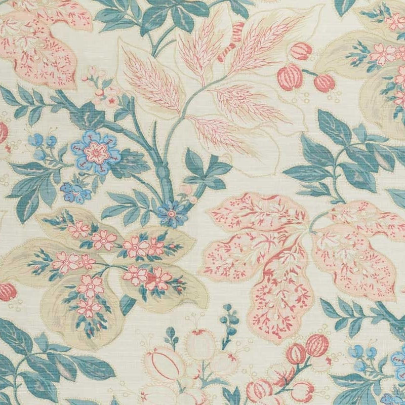 Bennison Fabrics, Wheat Flower Faded On Oyster