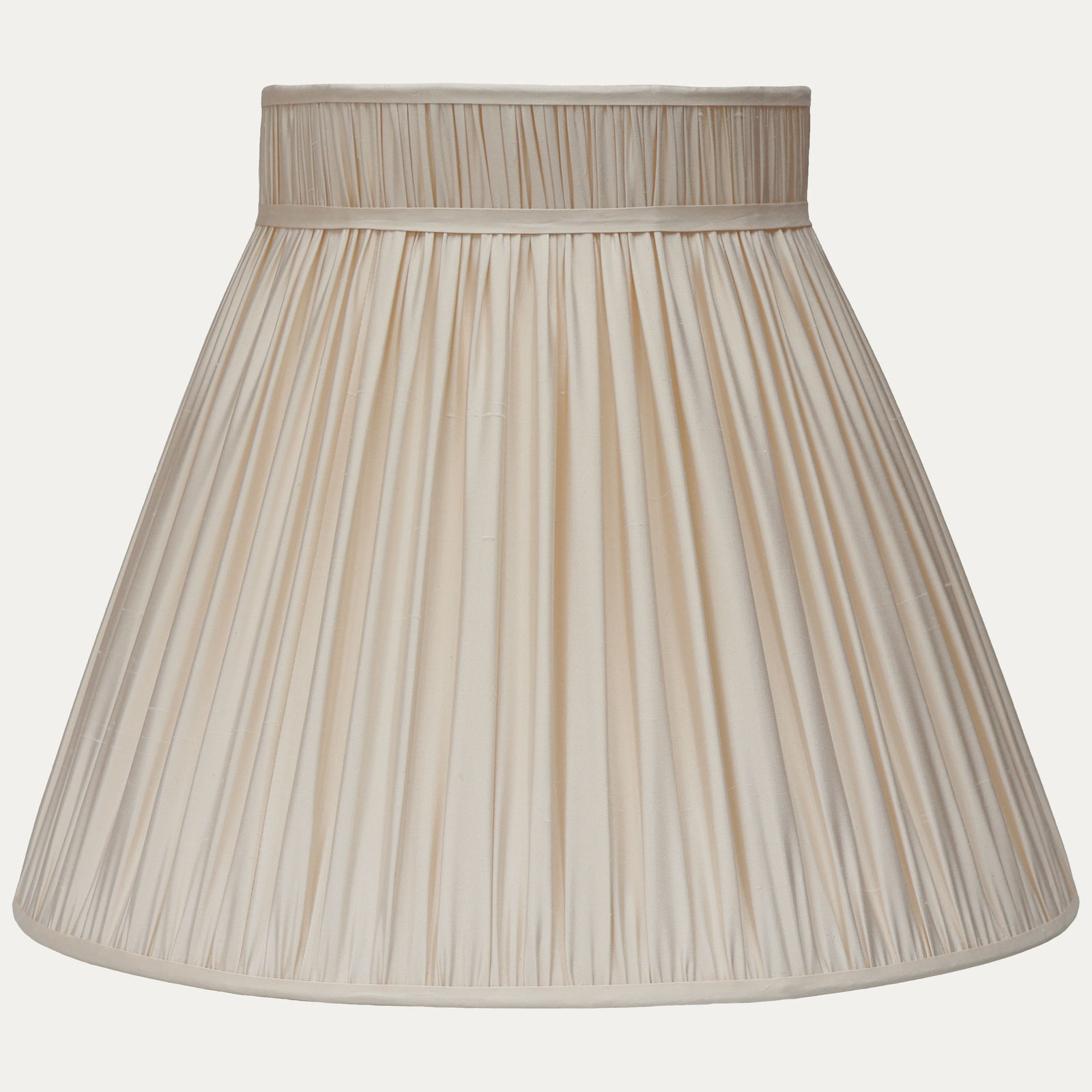 Creme Taffetas Silk Collar Top Lampshade