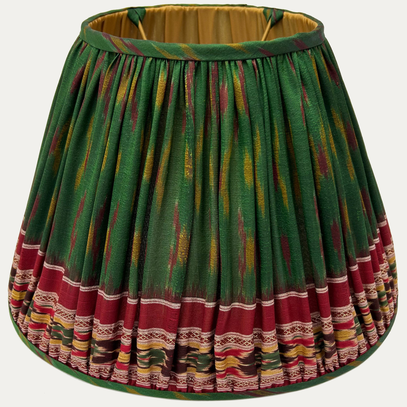 Vintage Pochampally Silk Ikat Sari Lampshade