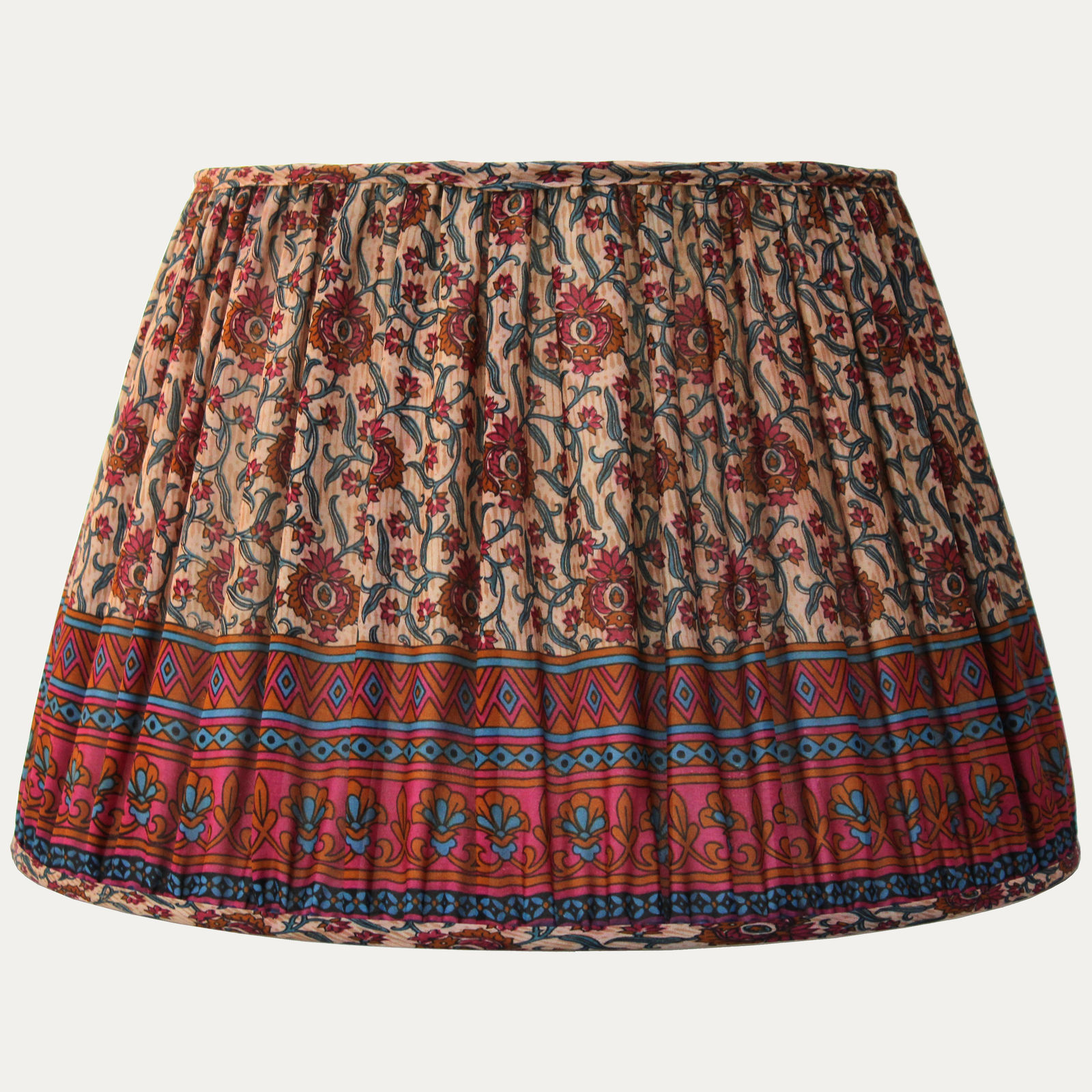 Beautiful Vintage Georgette Floral Sari Lampshade