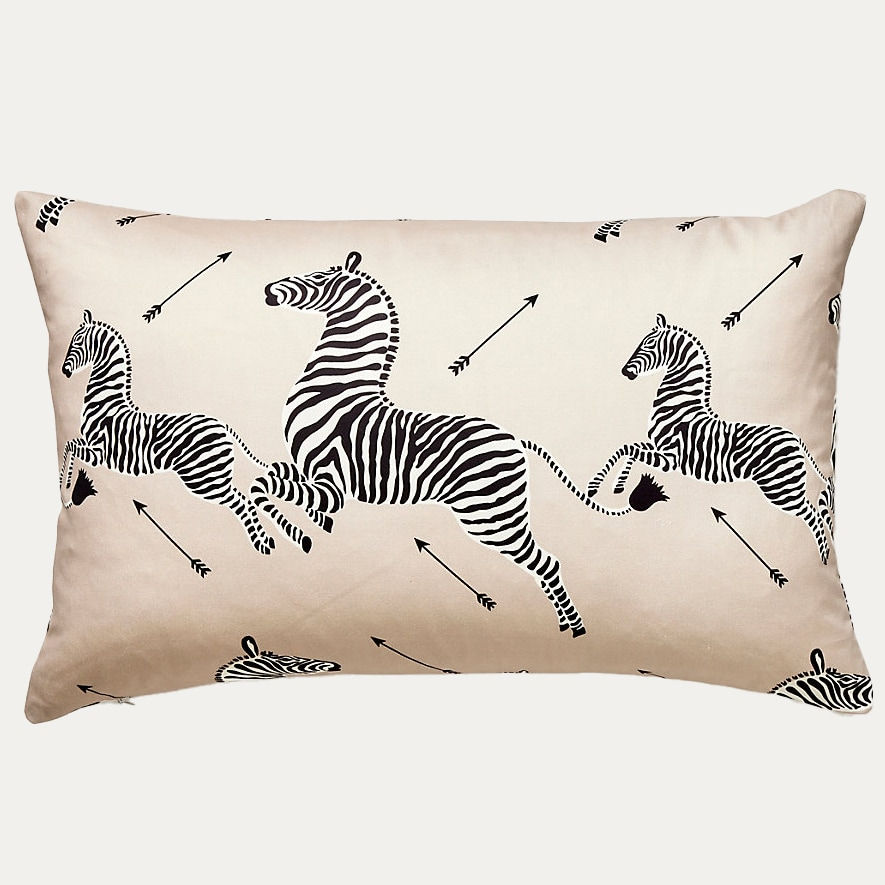 Scalamandre Zebras Petite Design in Sand Decorative Cushion