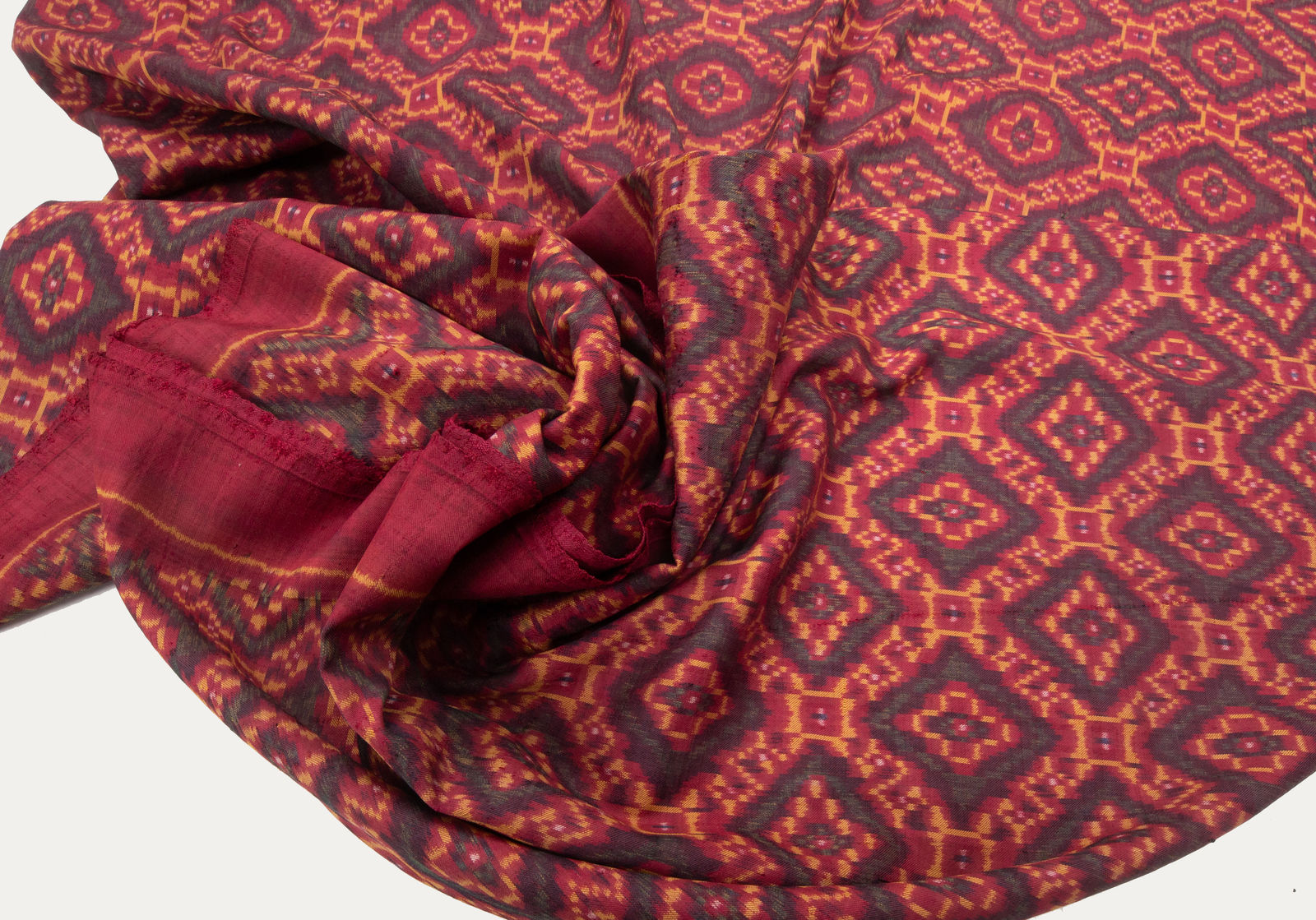 Vintage Indonesian Geometric Silk Textile