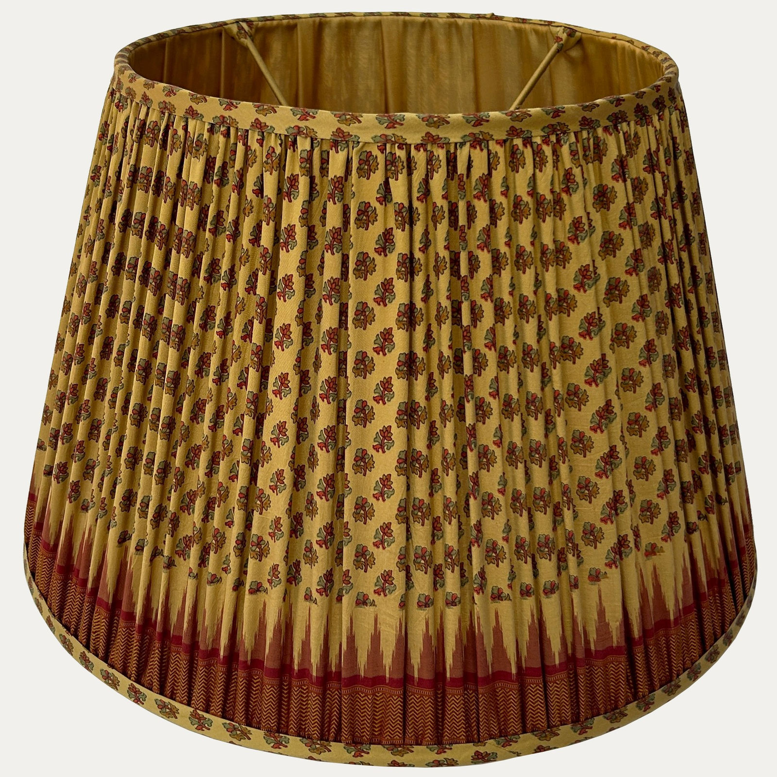 Rare Vintage Pochampally 100% Pure Silk Ikat Lampshade