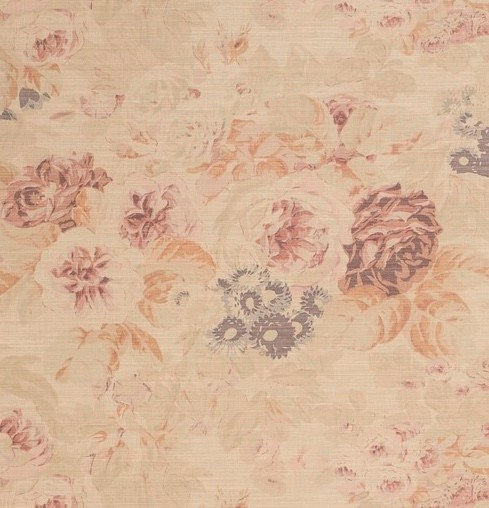 Faded Floral Original On Beige