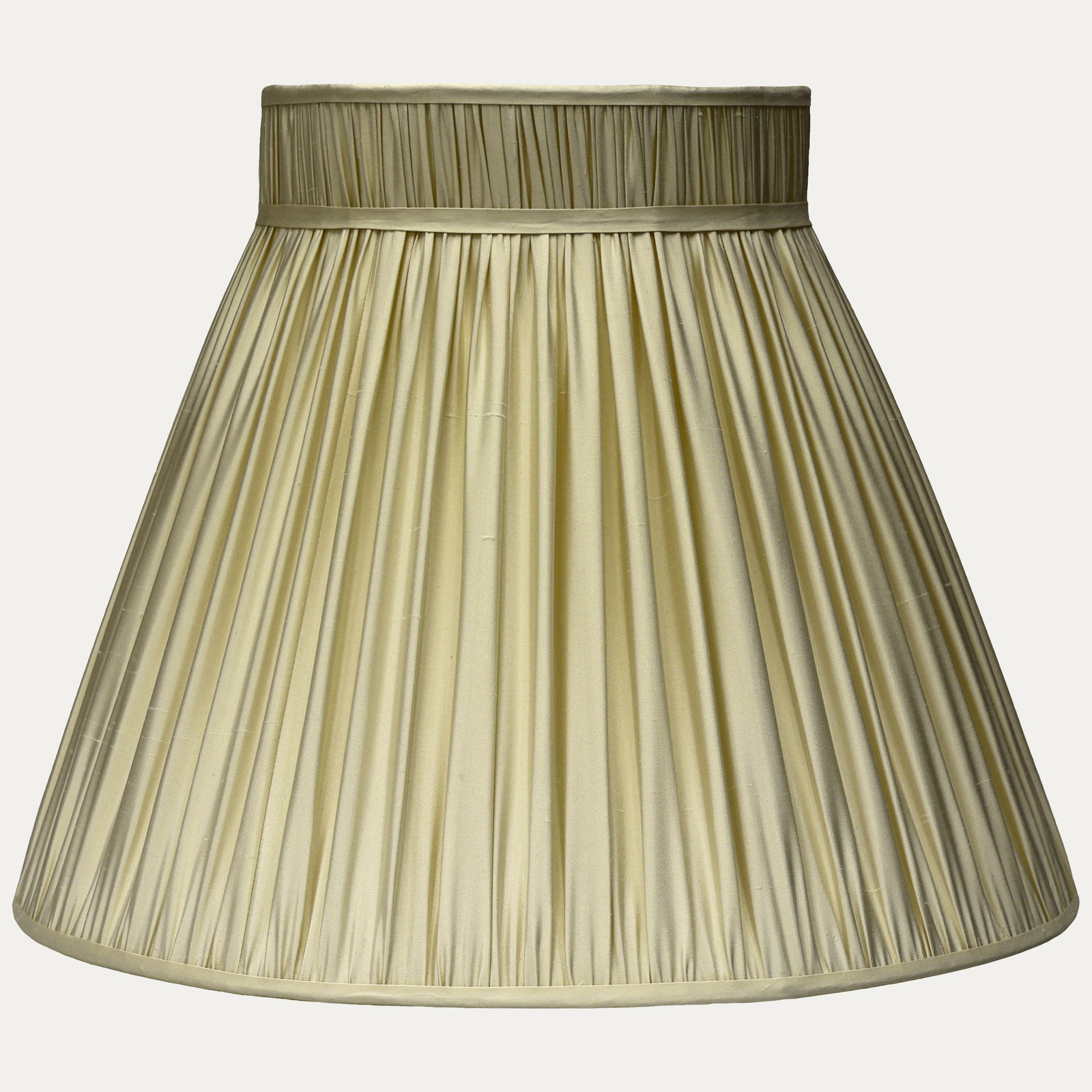 Douppion Celery Silk Collar Top Lampshade