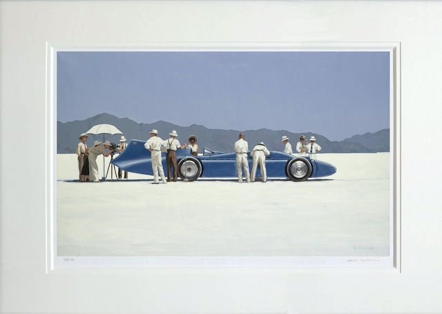Jack Vettriano Bluebird at Bonneville Mounted