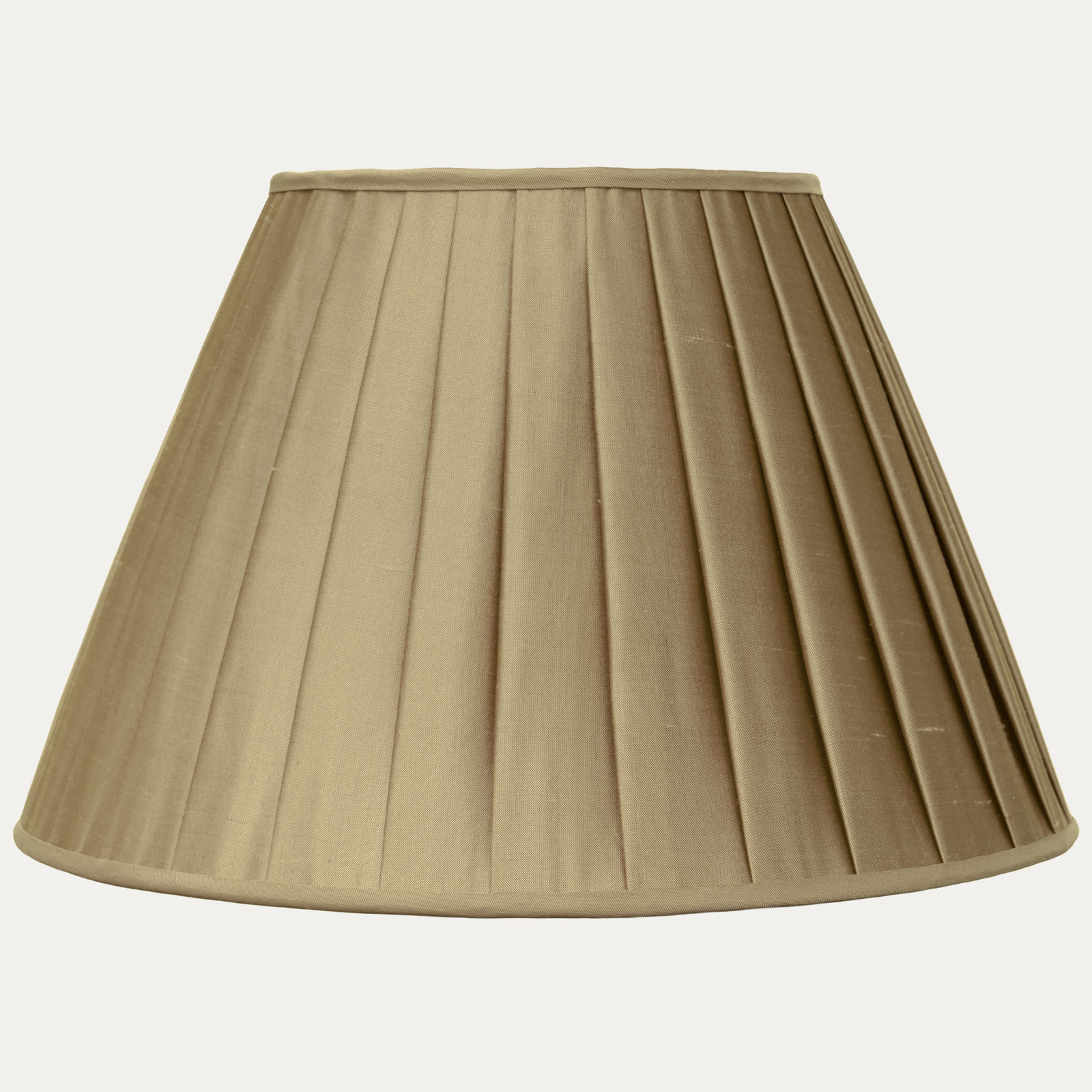 Douppion Light Bronze Silk Box Pleated Lampshade