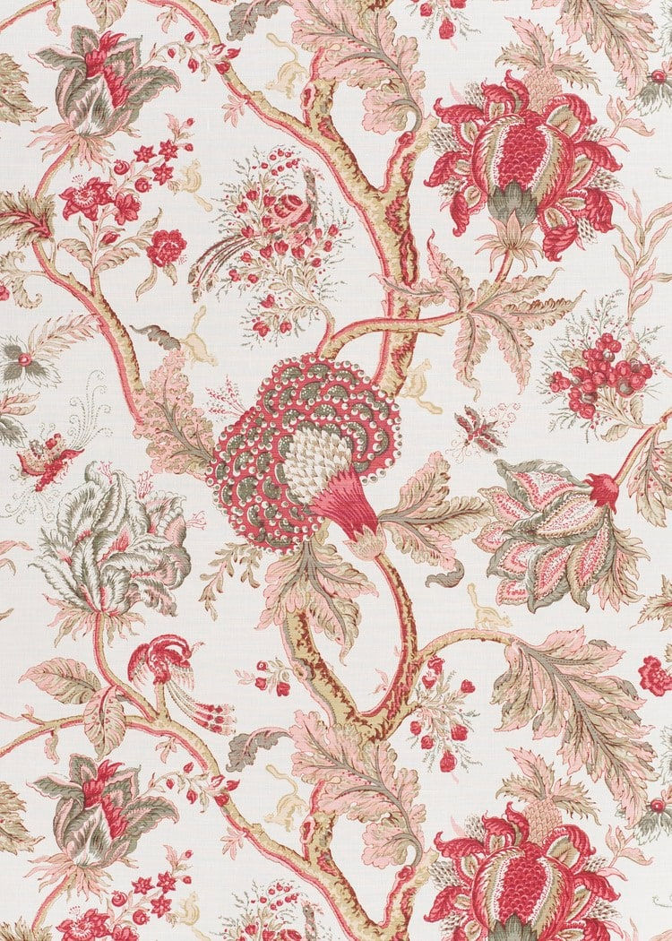 Dragon Flower Pink Green On Oyster