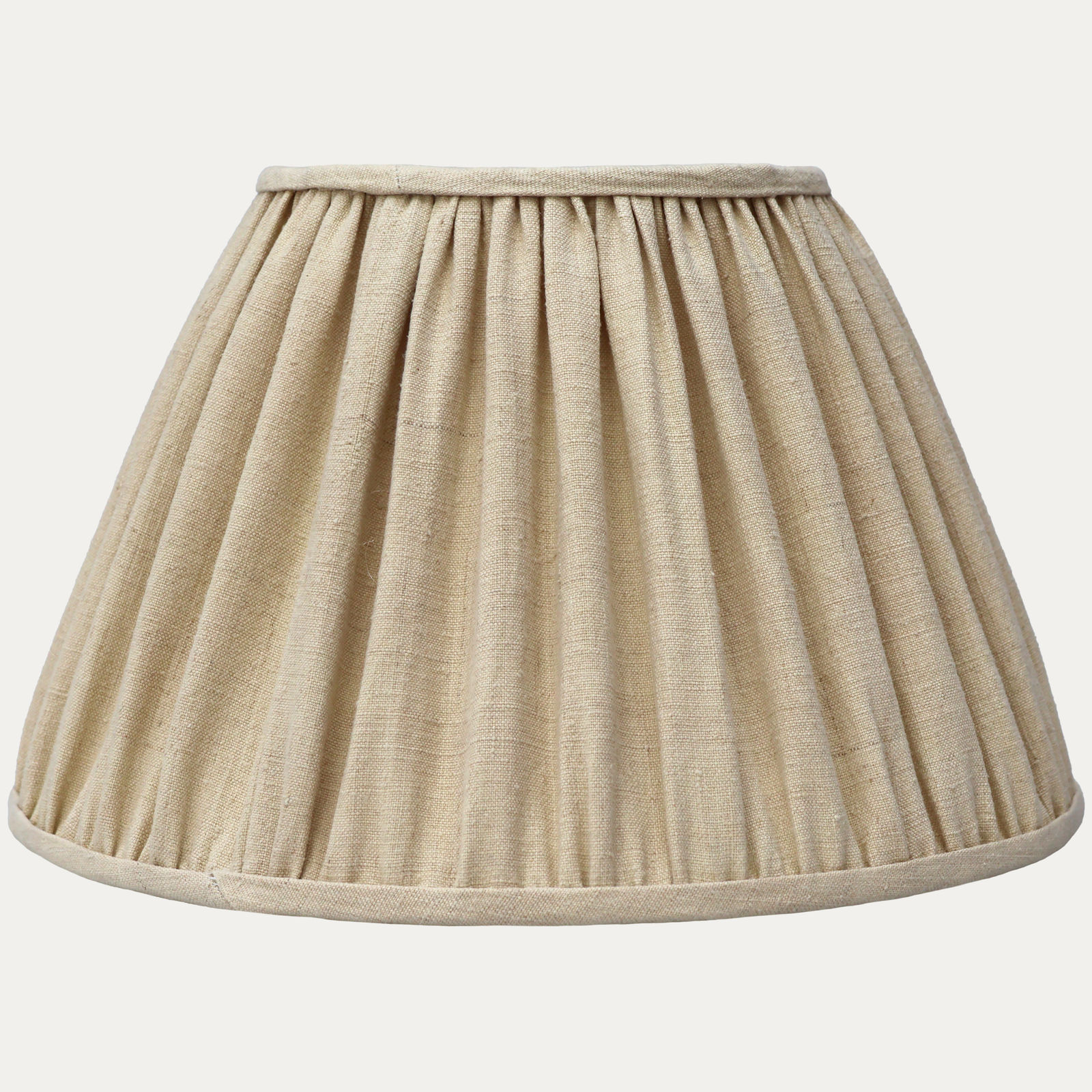 One-off Vintage Linen Lampshade with US Finial Fitting