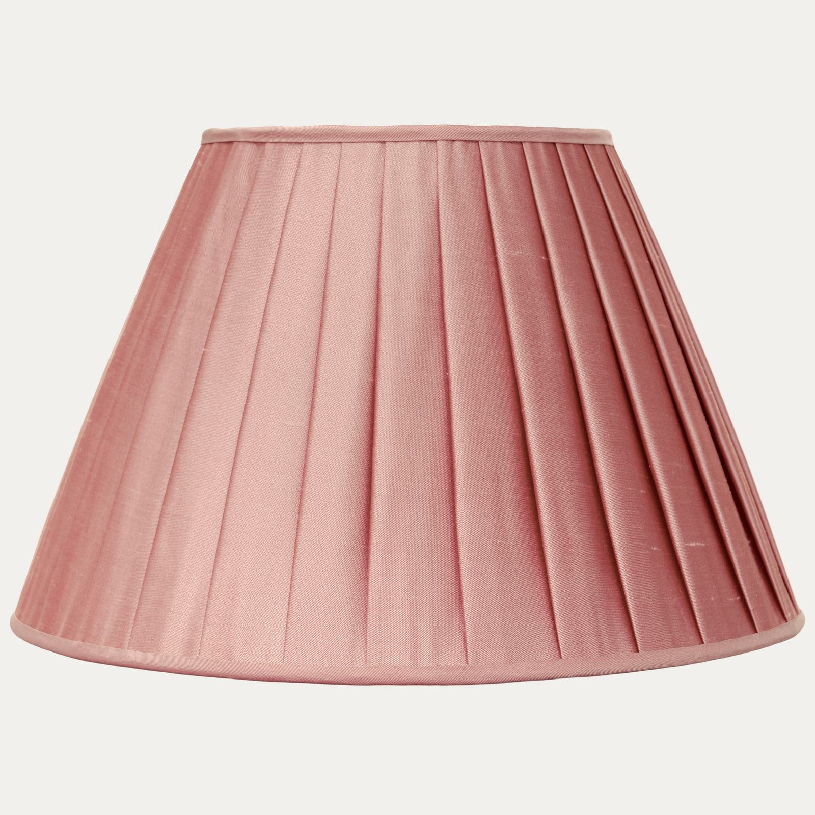 Douppion Salmon Silk Box Pleated Lampshade