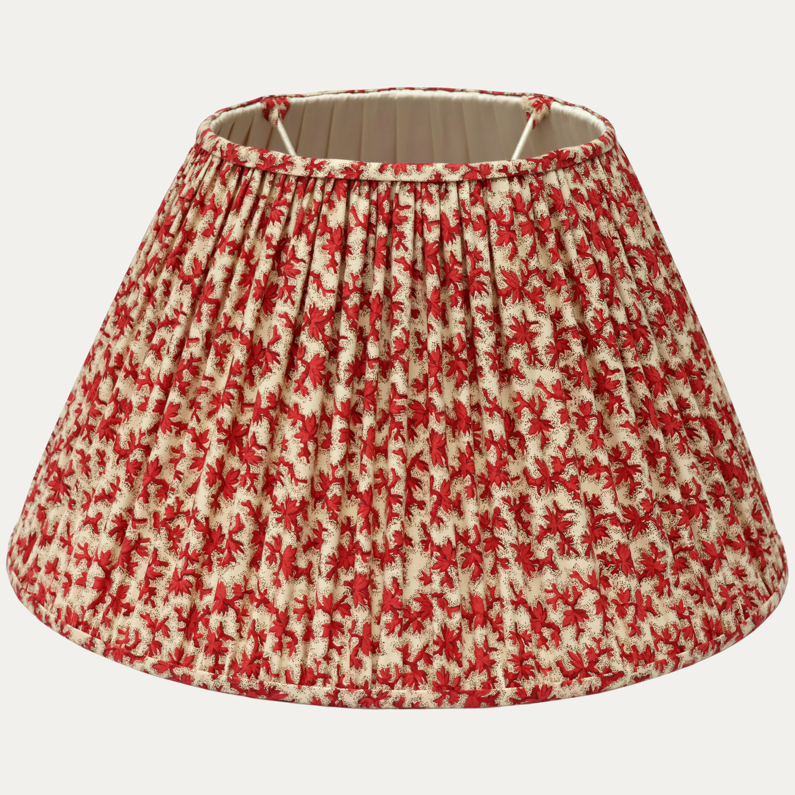 Vintage Colefax & Fowler Oak Twig Red Empire Lampshade