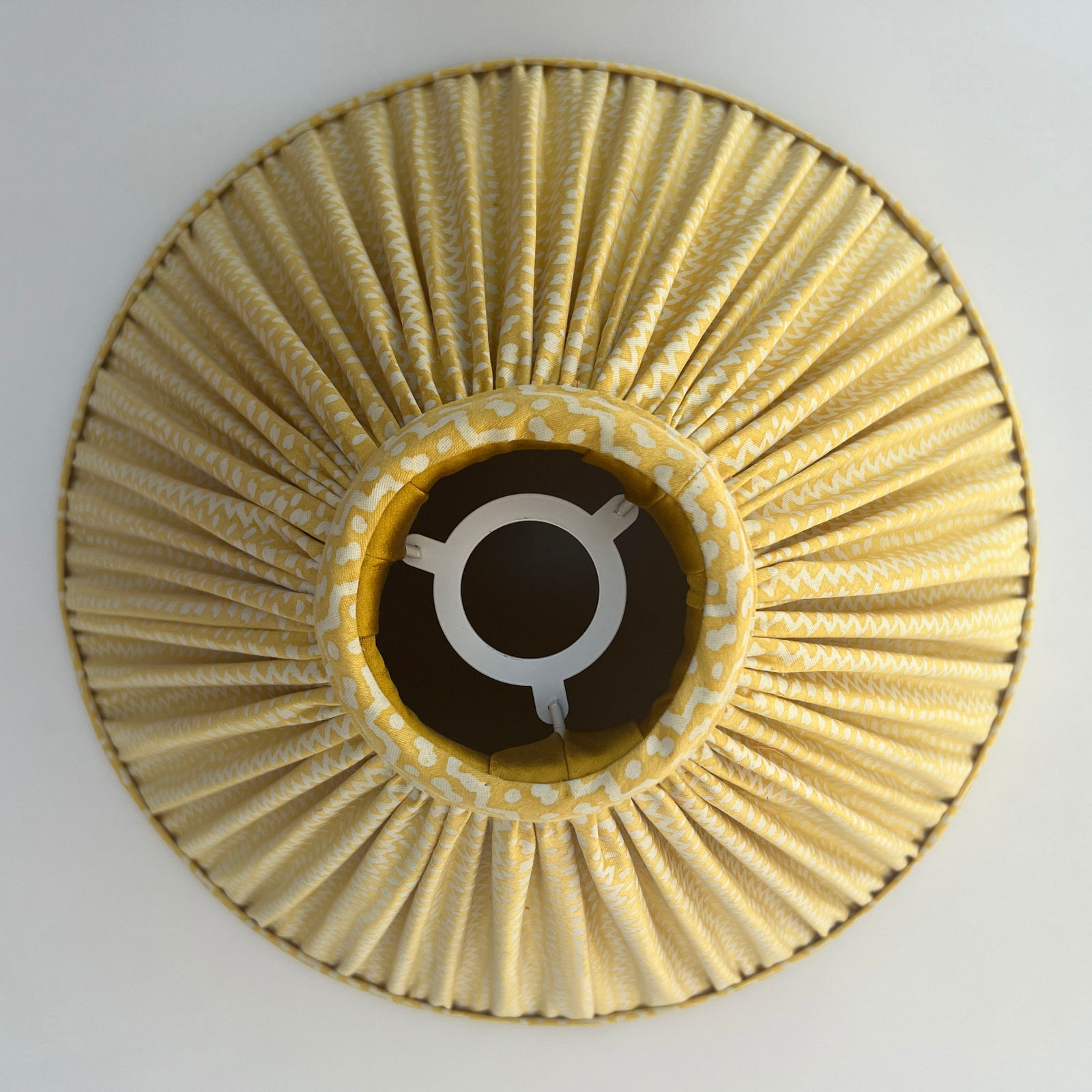 Fortuny Tapa & Yellow Lampshade