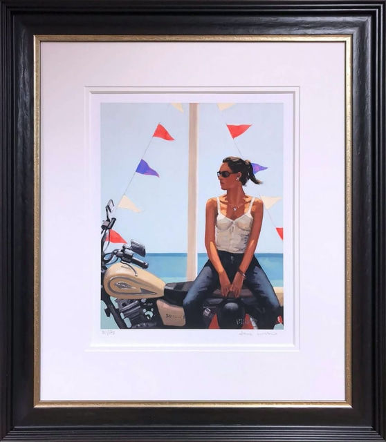 Jack Vettriano La Fille a la Moto Framed