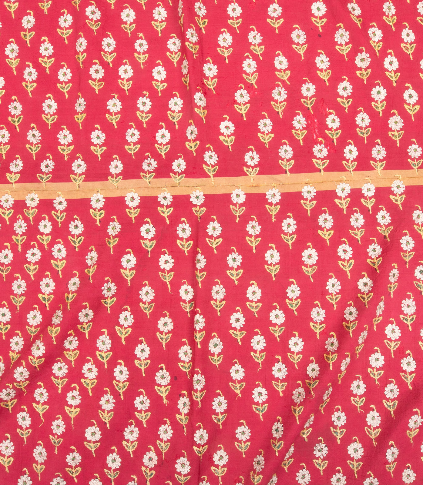 Antique Red/Pink IndoPak Embroidered Textile