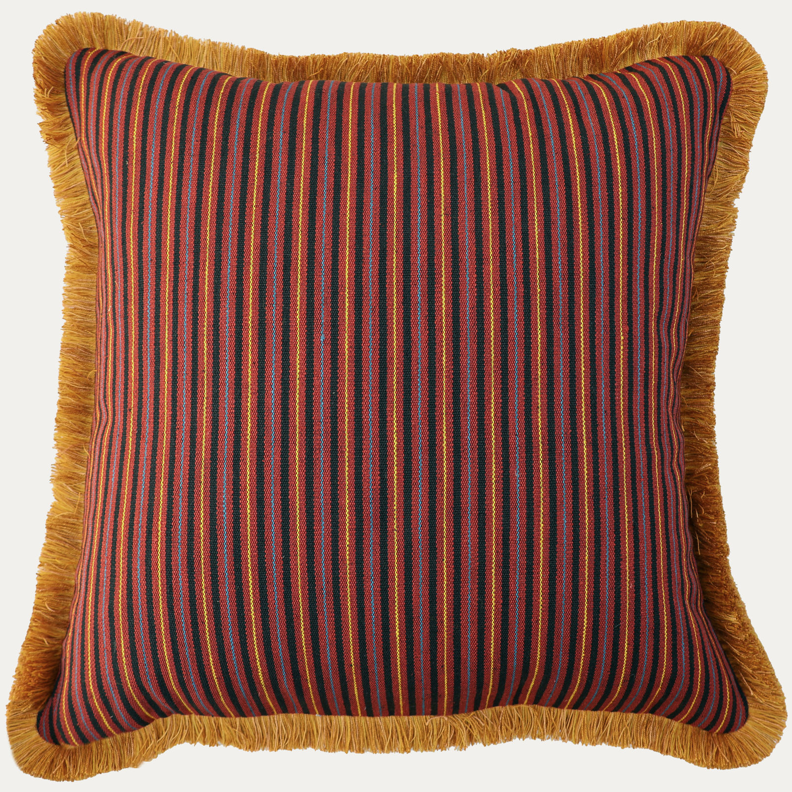 Namay Samay X Decors Barbares Bashir Maroon Original Cushion with Brush Fringe