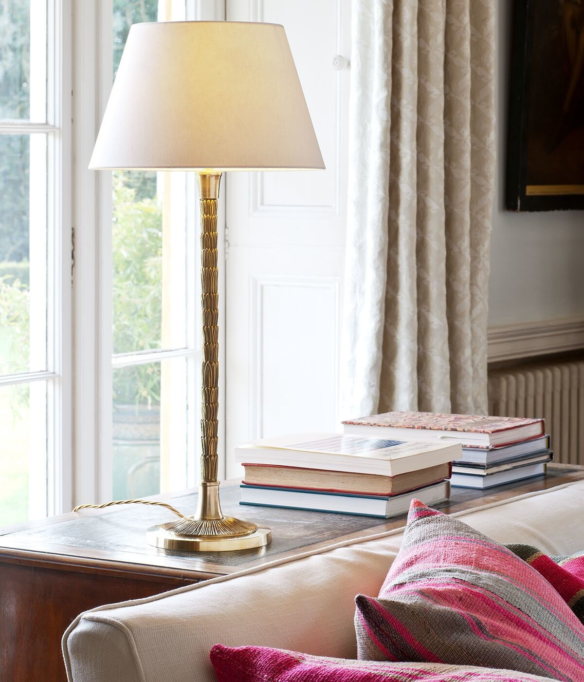 Acanthus Column Table Lamp Brass