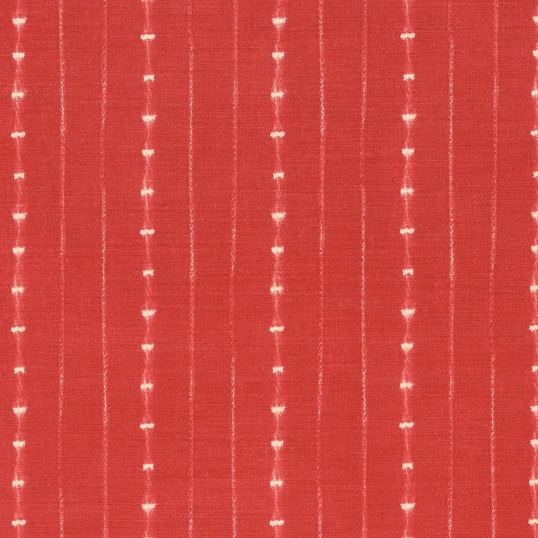 Bennison Fabrics, Onikoko Stripe Red On Beige