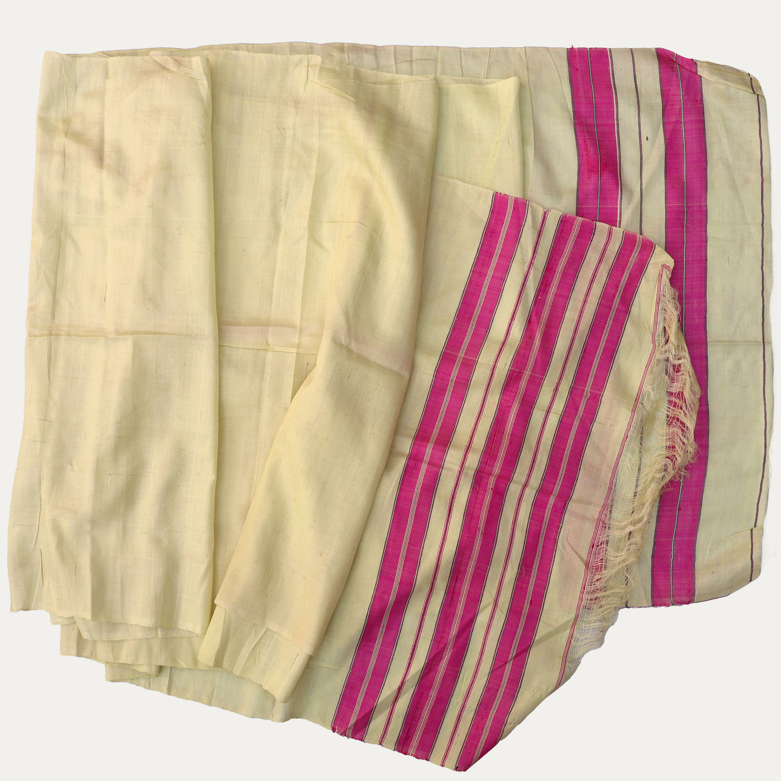 Vintage Vibrant Striped Silk Shawl