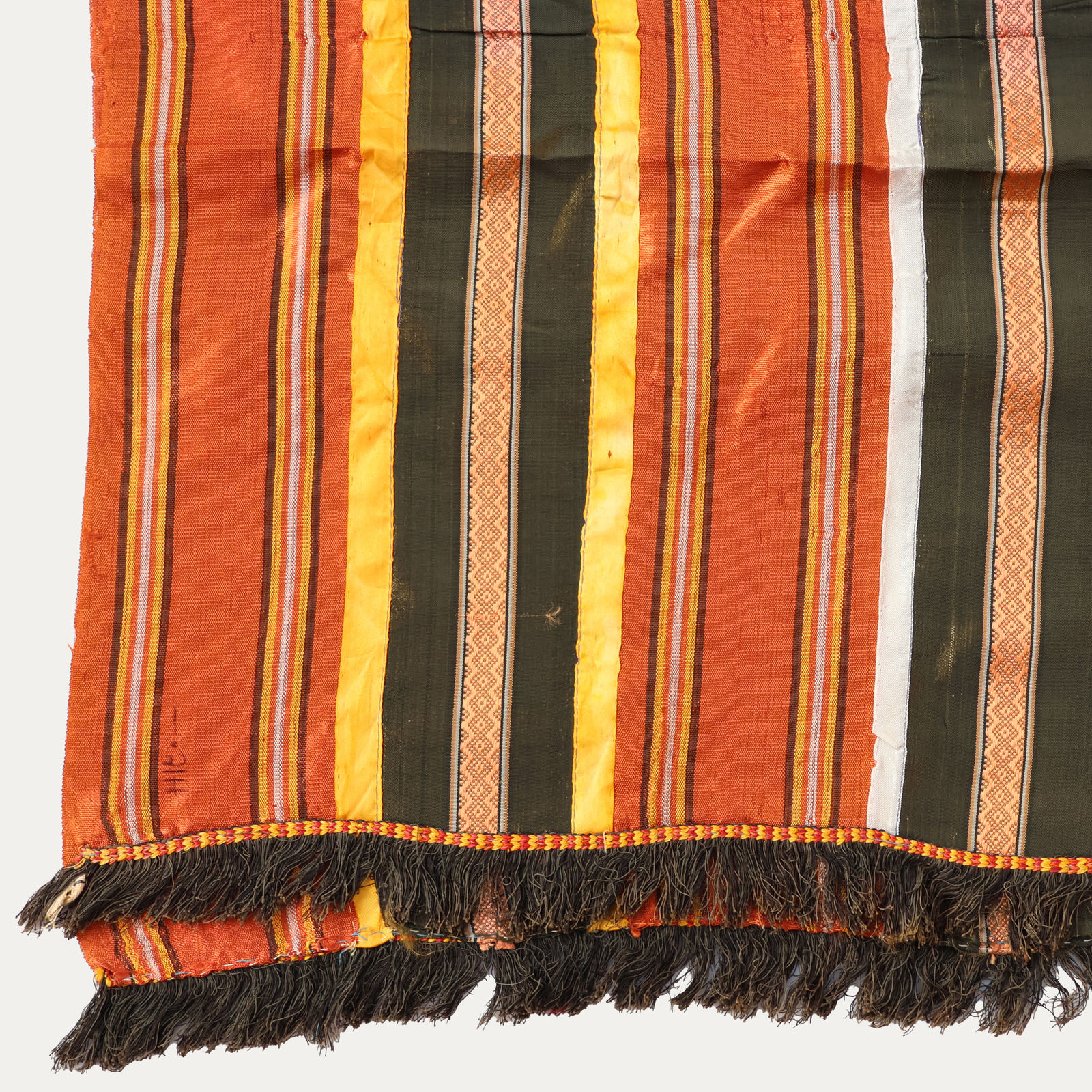 Silk Ribbon Striped Futah Shawl