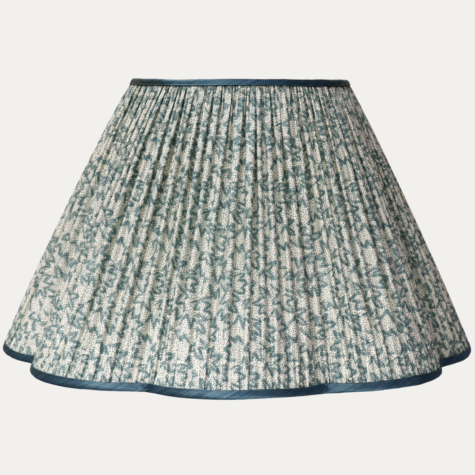Warner Textile Archive Nathalie Blue Grey Scallop Lampshade for US Lamps
