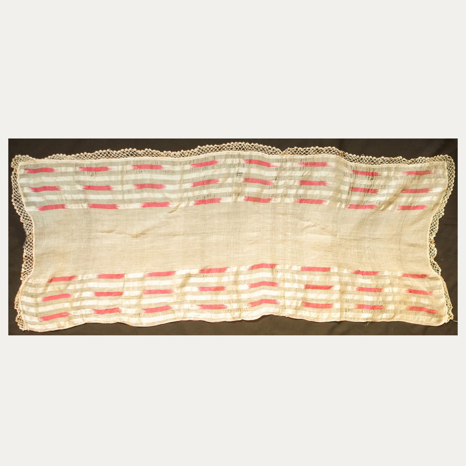 Antique Ottoman Scarf with Fine Dantelle Work