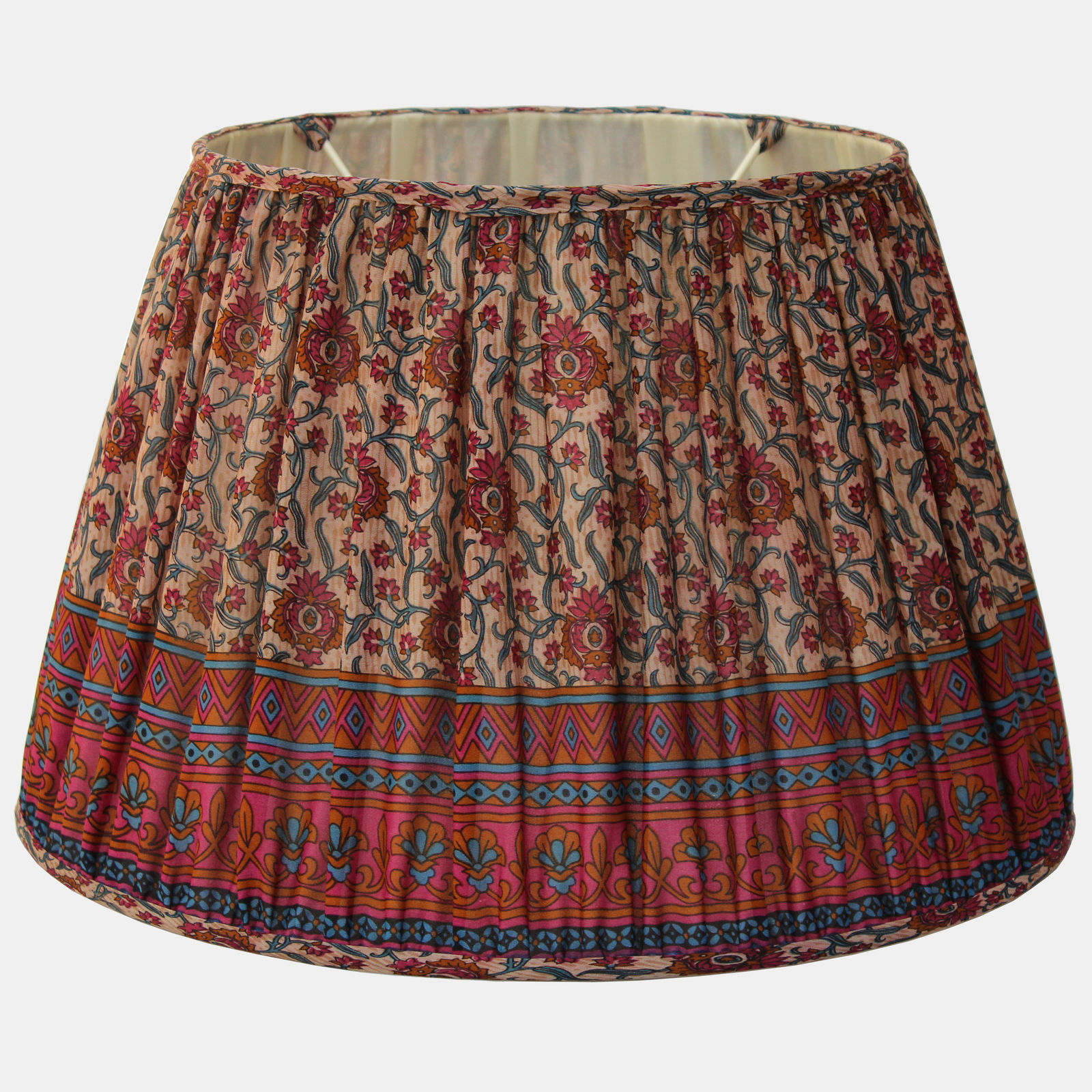 Beautiful Vintage Georgette Floral Sari Lampshade