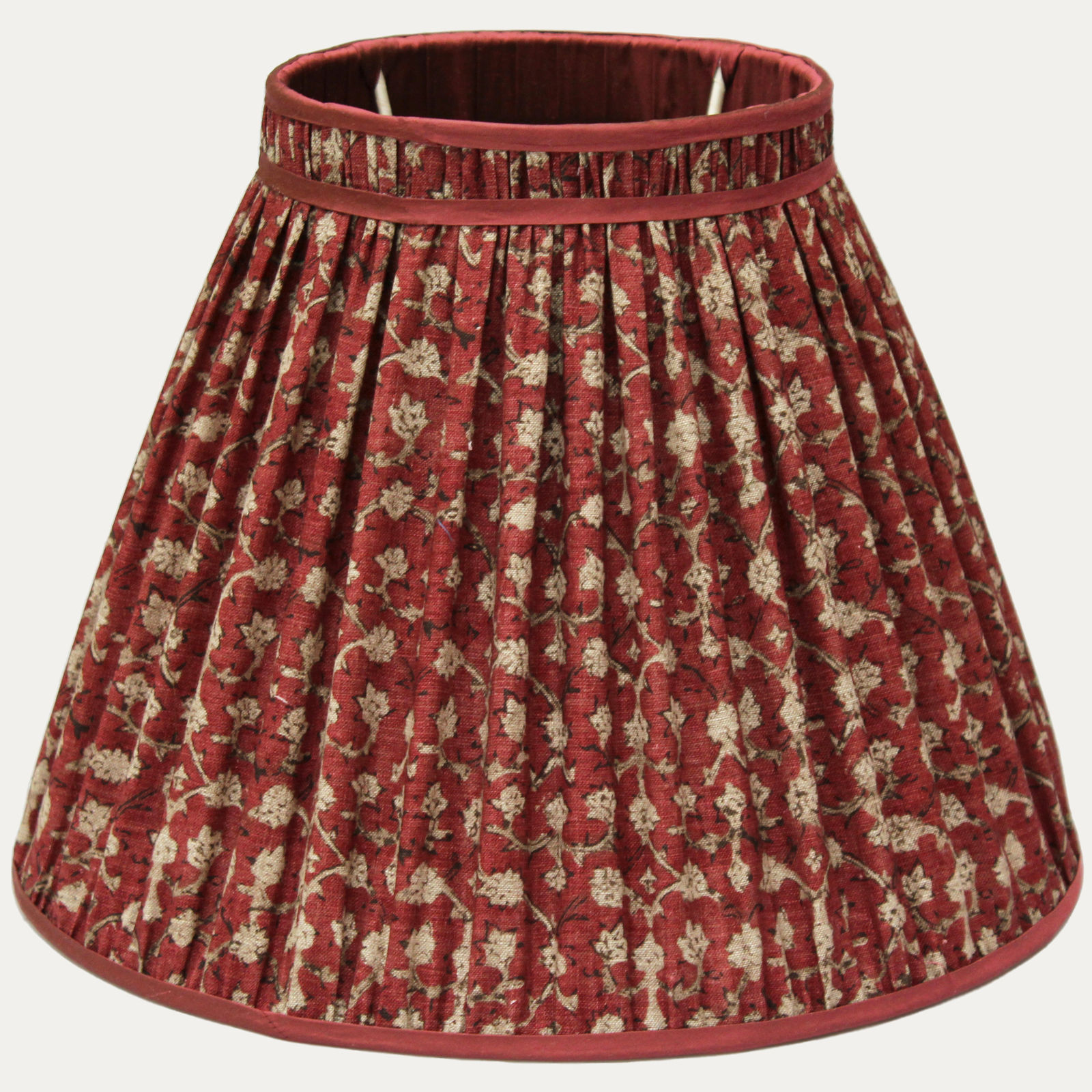 Robert Kime Ume Collar Top Lampshade with Silk Trim