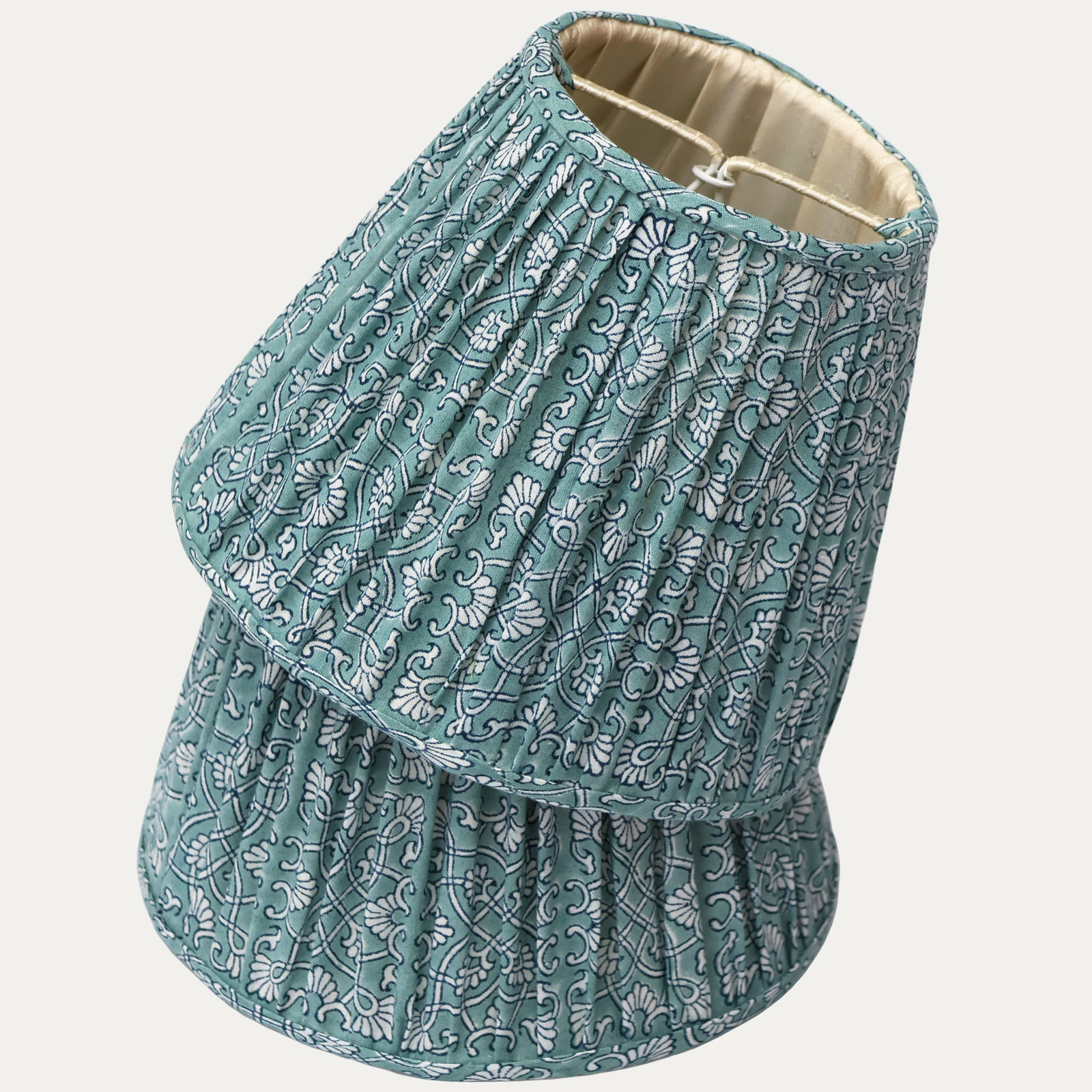 Aleta Paola Blue Handsewn Candle Clip Lampshade