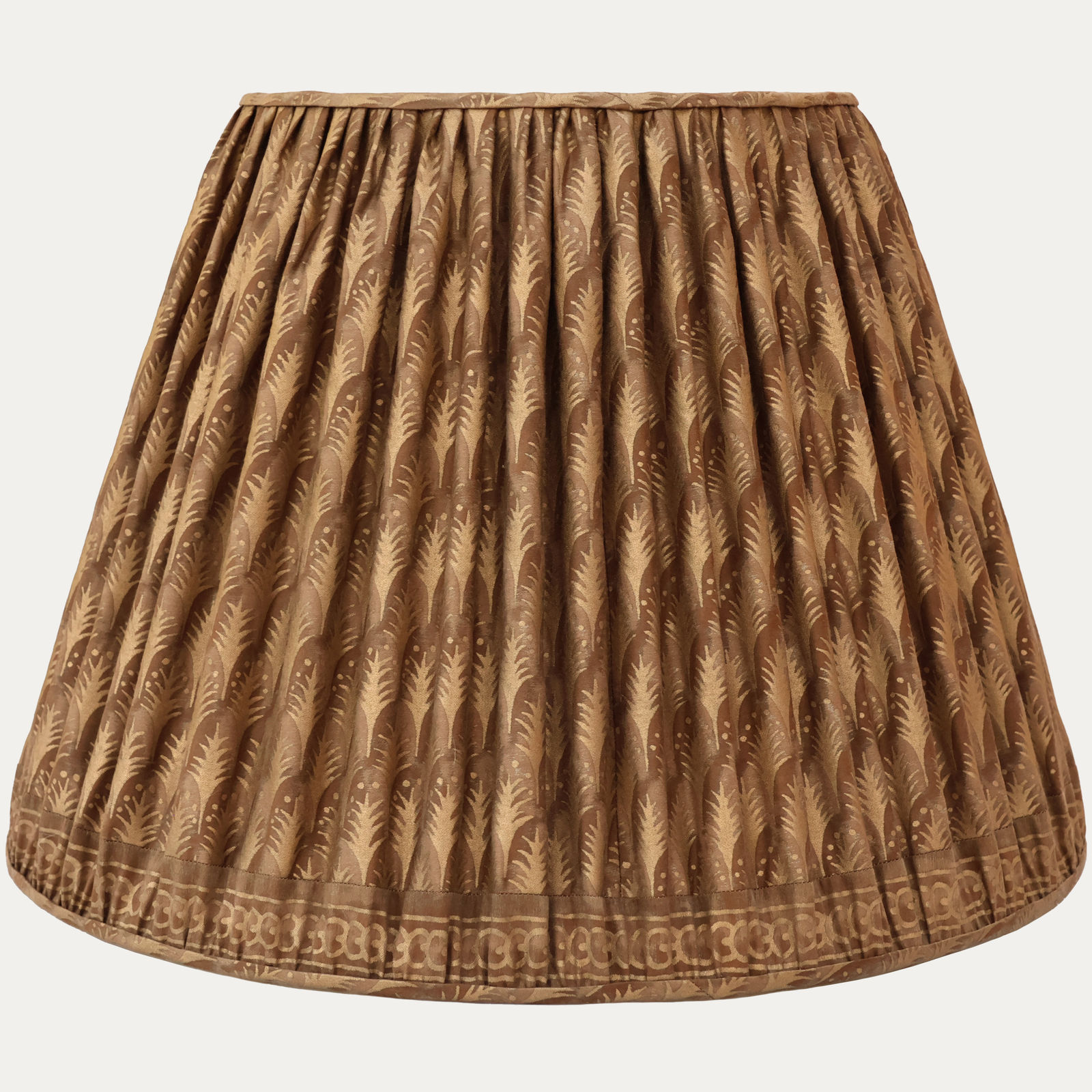 Fortuny Piumette Warm French Brown and Gold Empire Lampshade