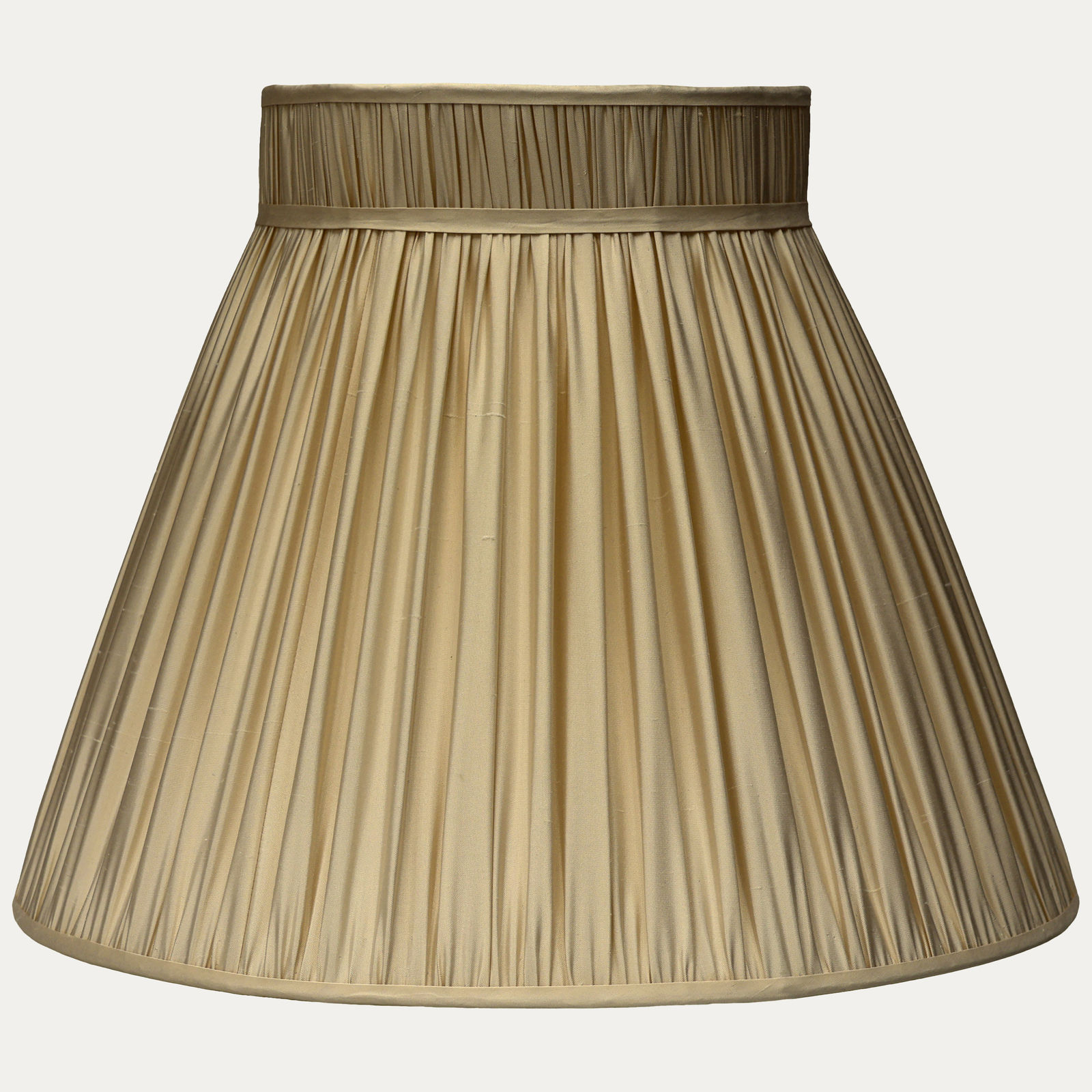 Douppion Light Bronze Silk Collar Top Lampshade