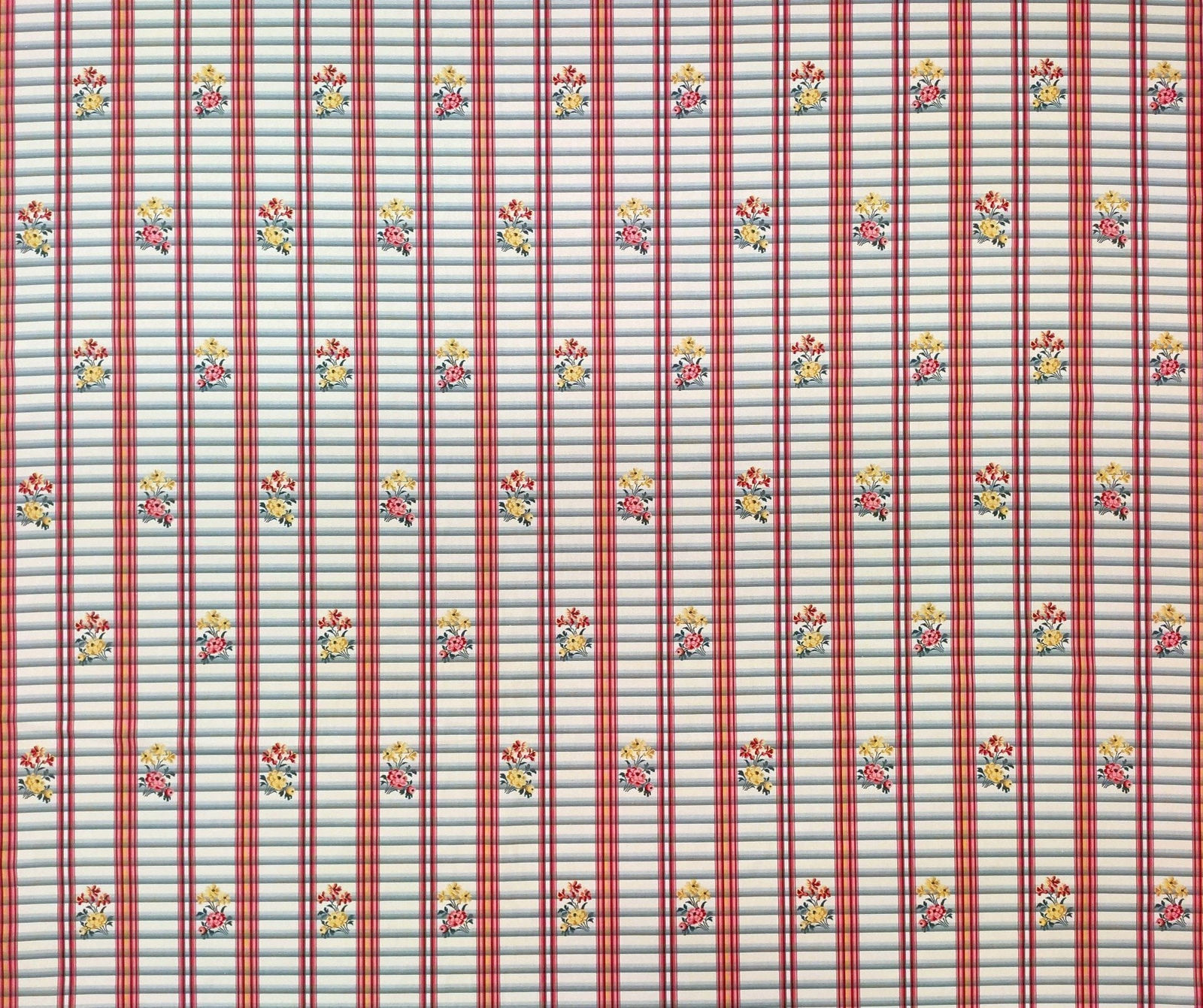 Percale Bagatelle Clair Bleu Rouge