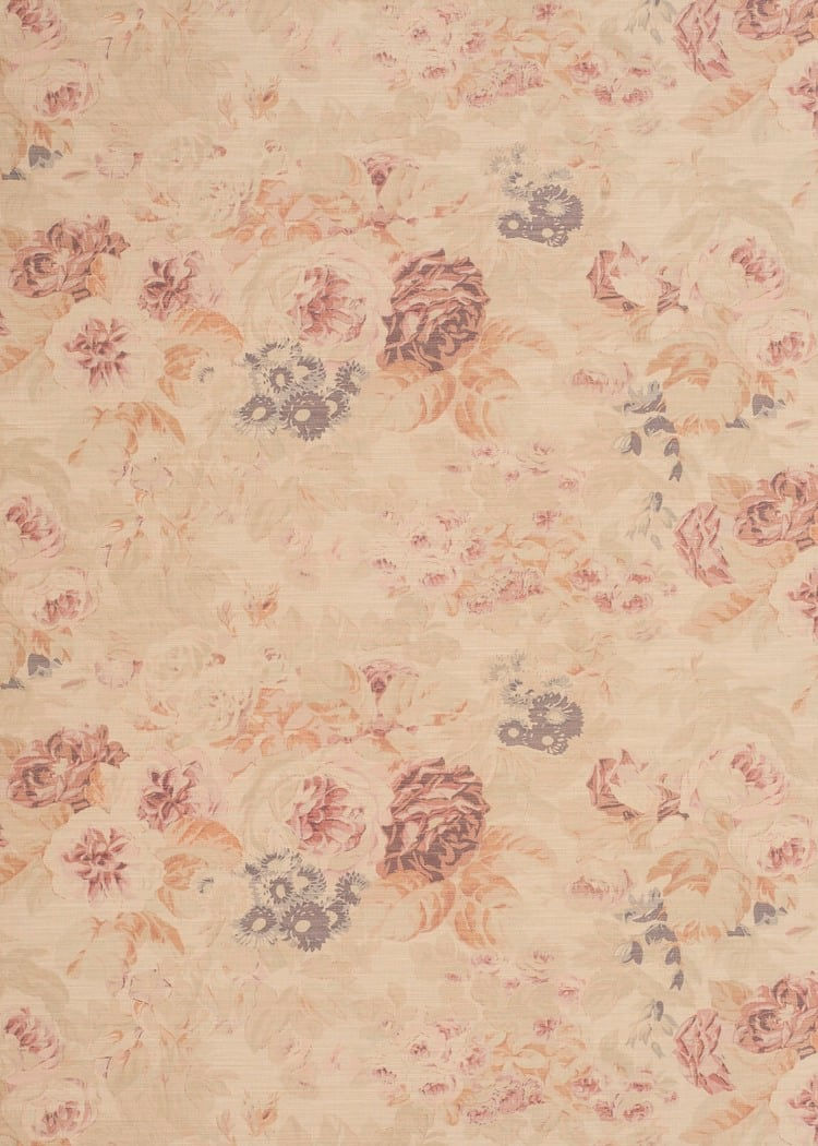 Faded Floral Original On Beige
