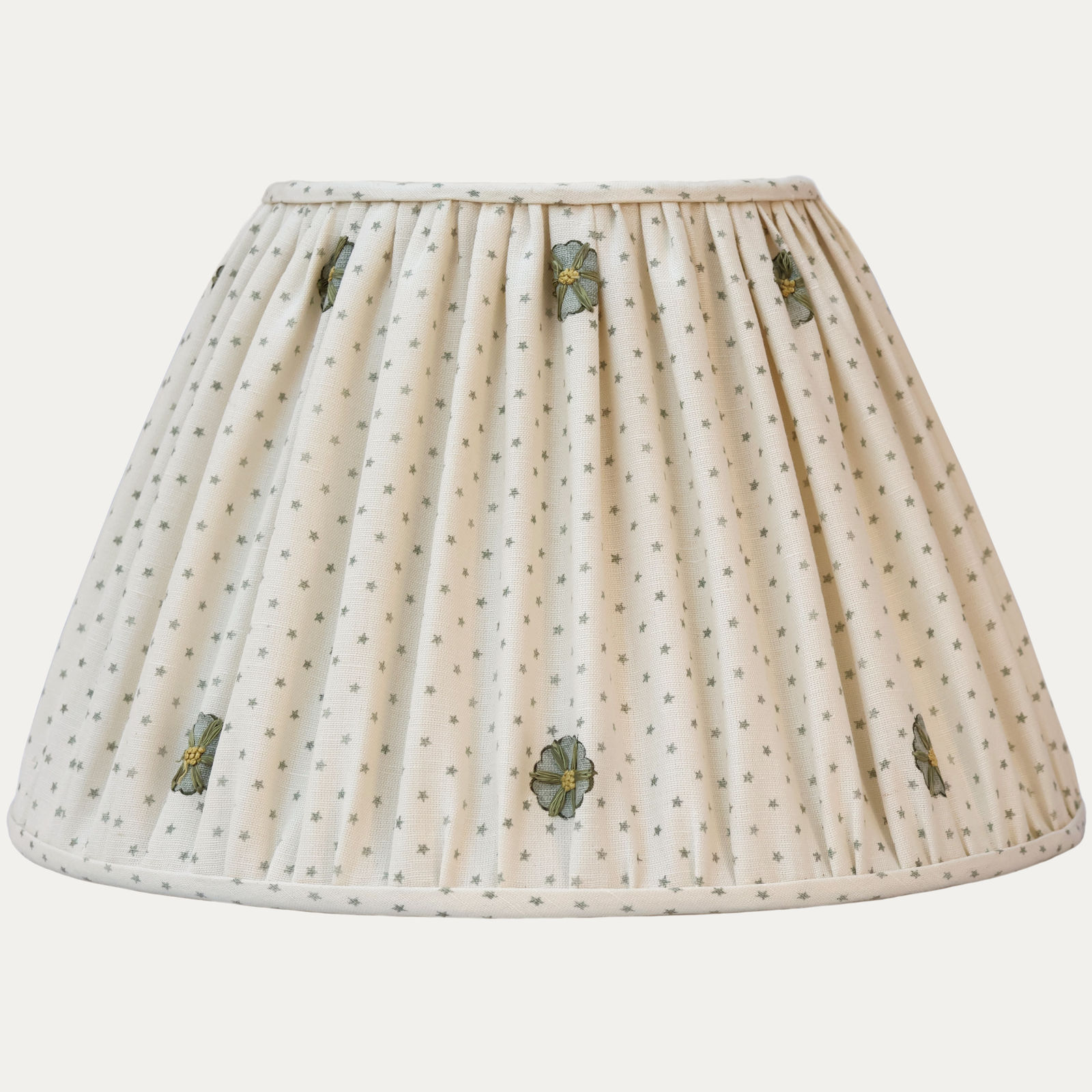 Chelsea Textiles Hand Embroidered Fabric Handsewn Lampshade