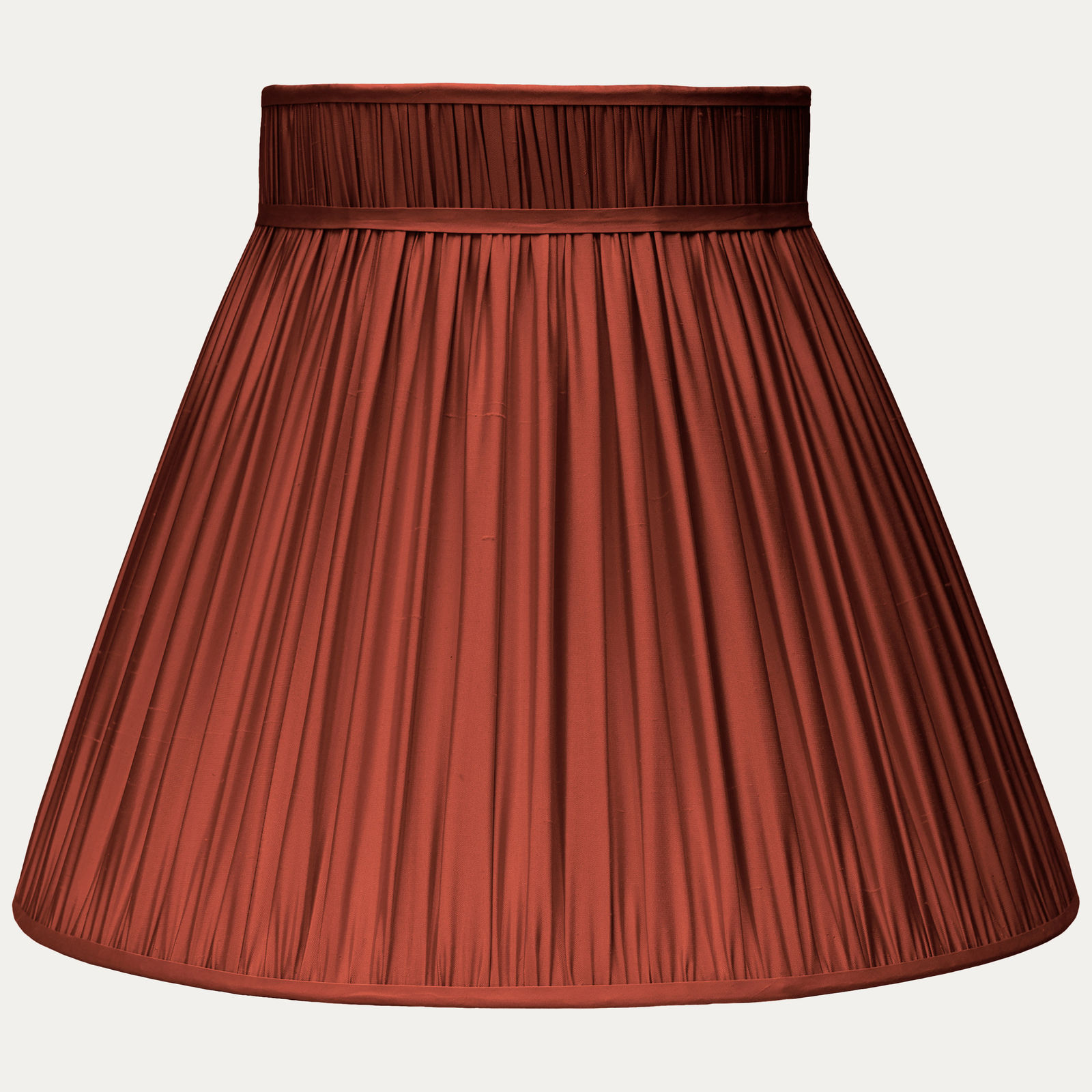 Douppion Tabasco Silk Collar Top Lampshade