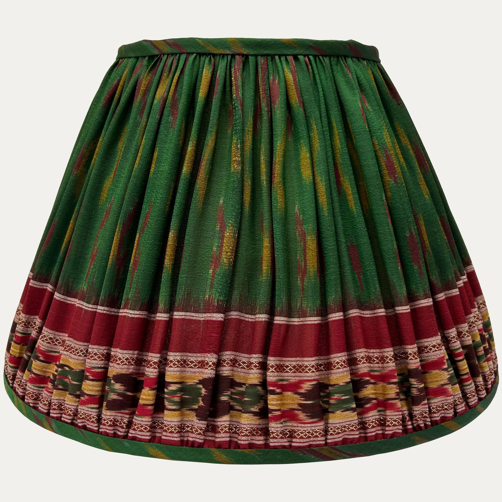 Vintage Pochampally Silk Ikat Sari Lampshade