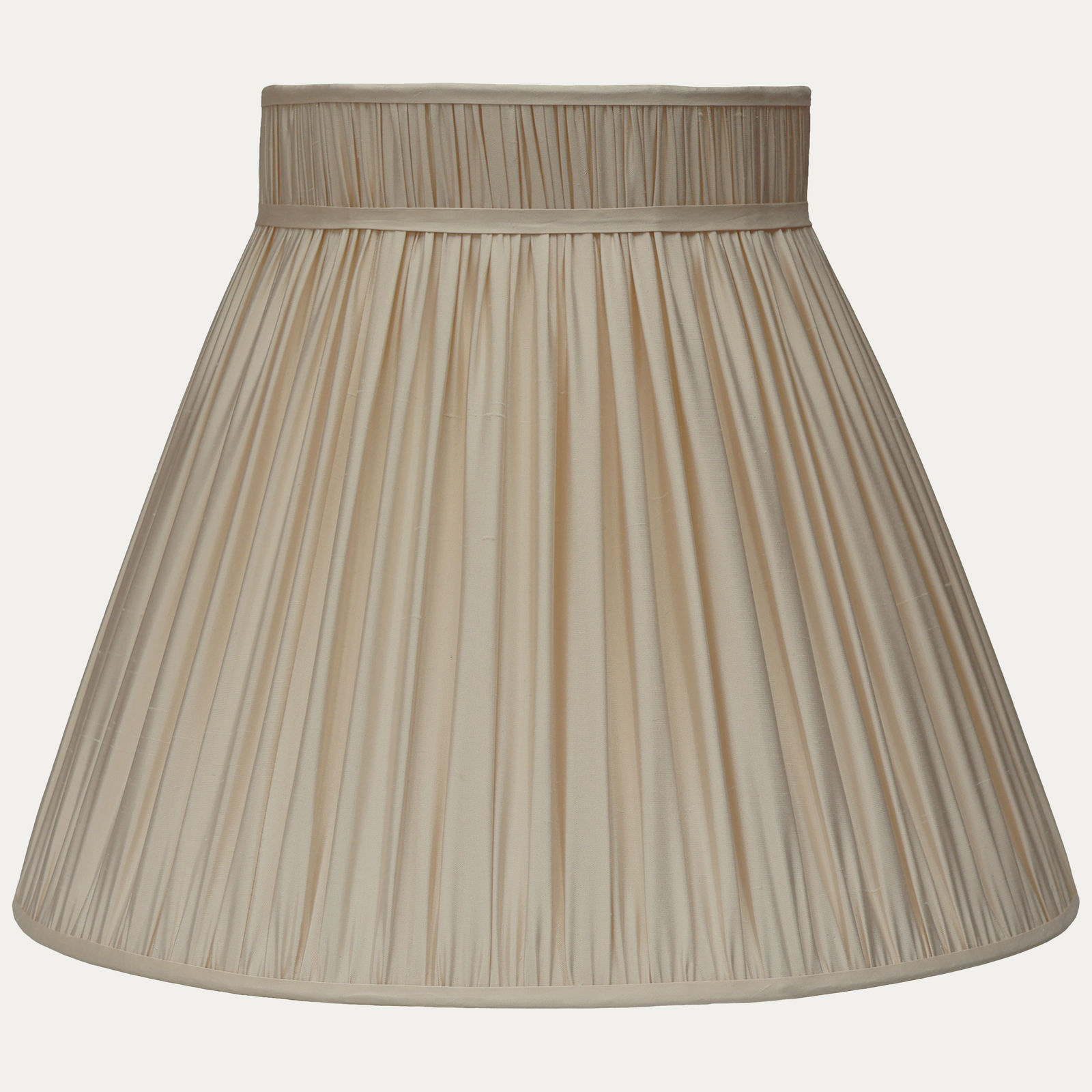 Oyster Faille Hamilton Silk Collar Top Lampshade