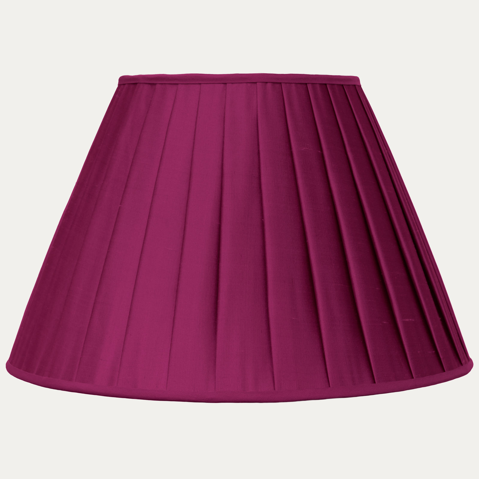 Douppion Fuschia Silk Box Pleated Lampshade