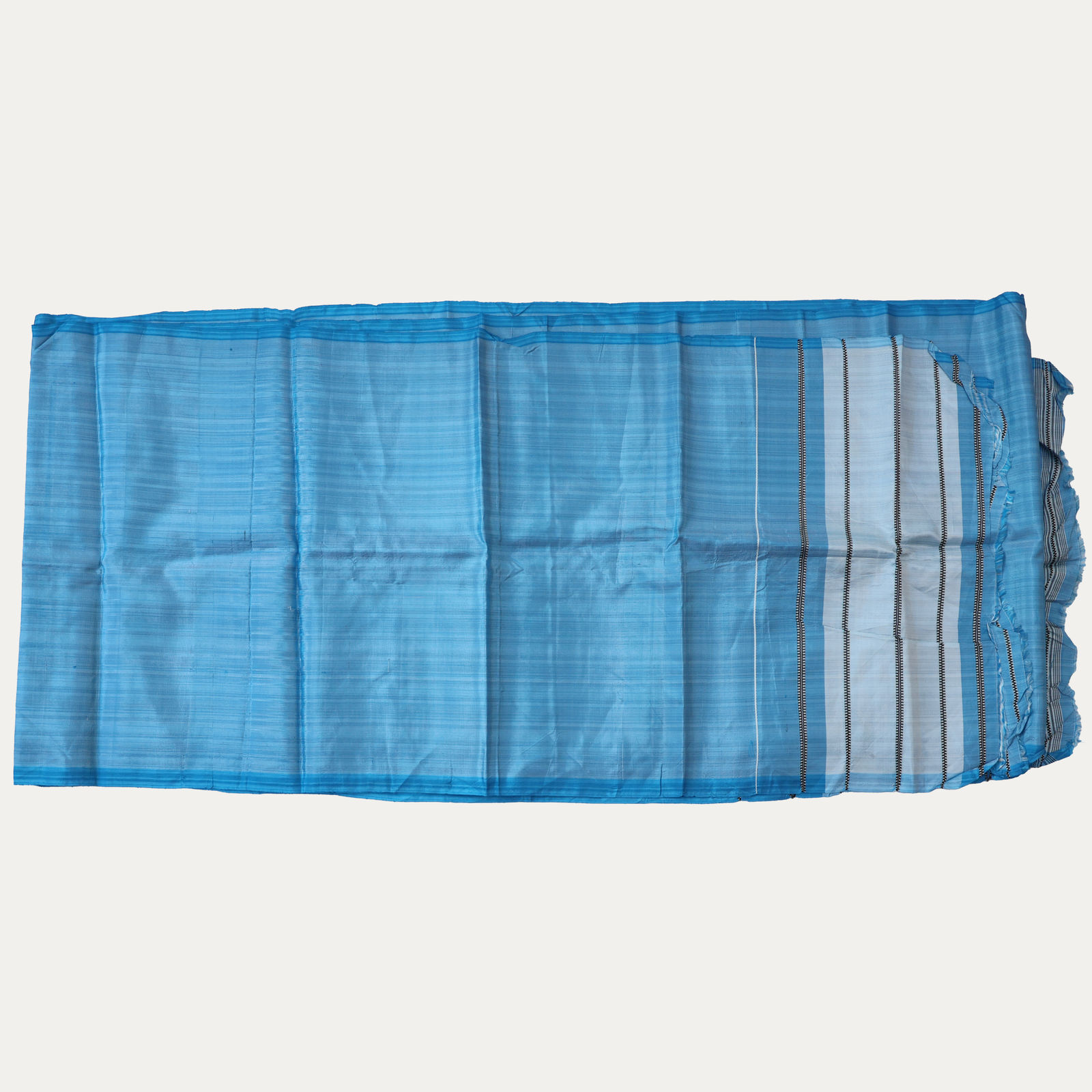 Uzbek Azure Blue Silk Shawl