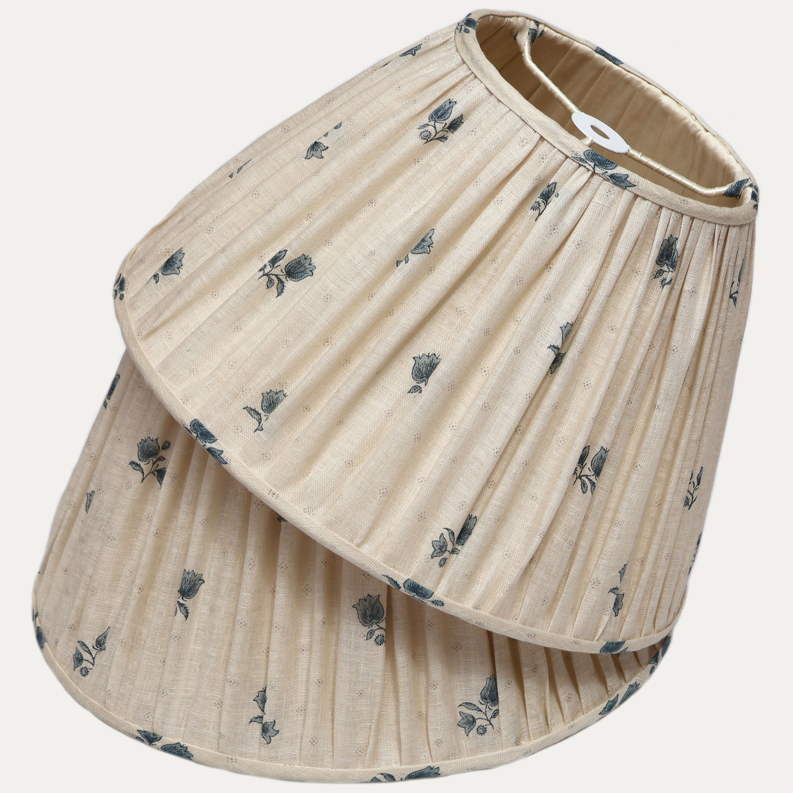 Decors Barbares Blue Polonaise Handsewn Gathered Lampshade