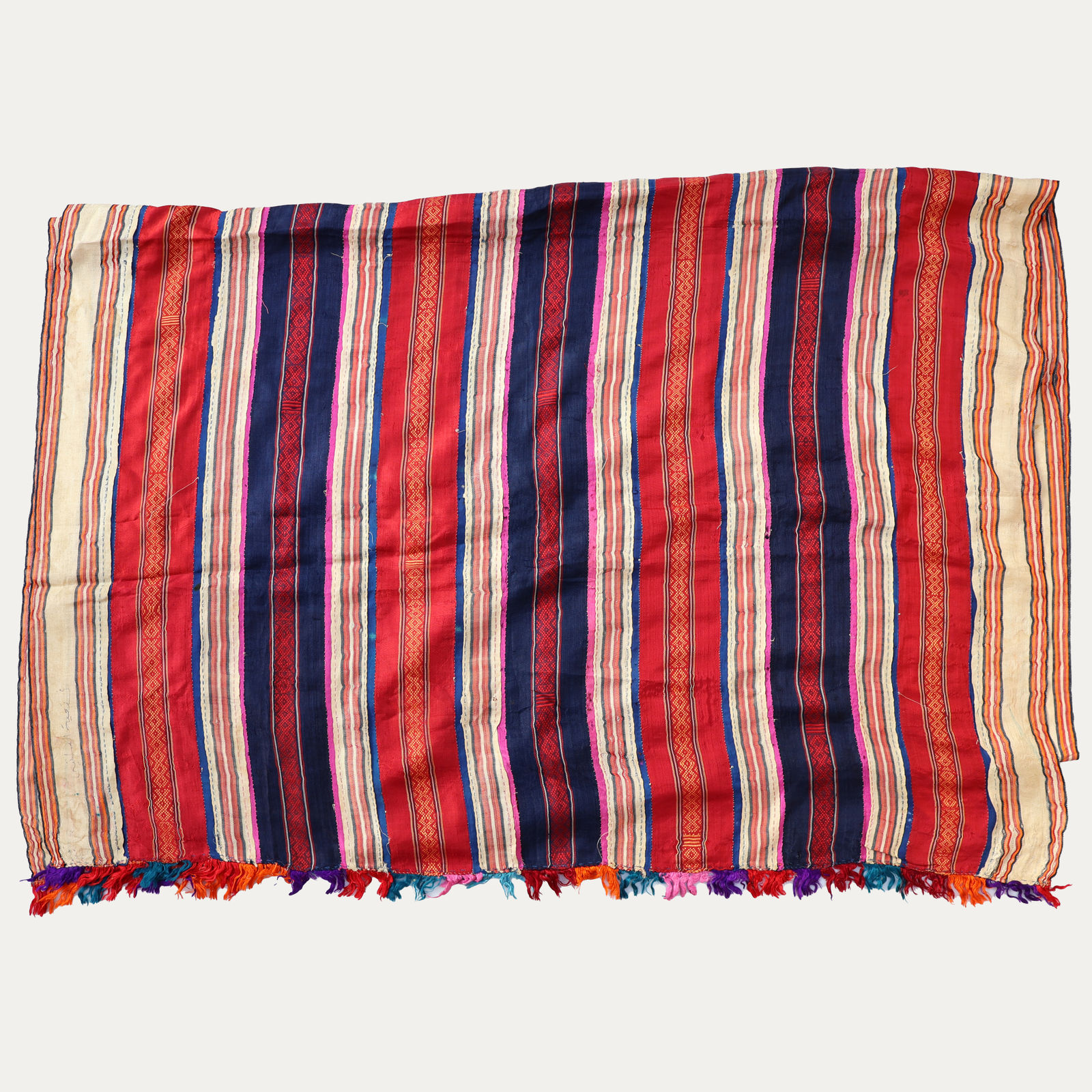 Silk Ribbon Striped Futah Shawl